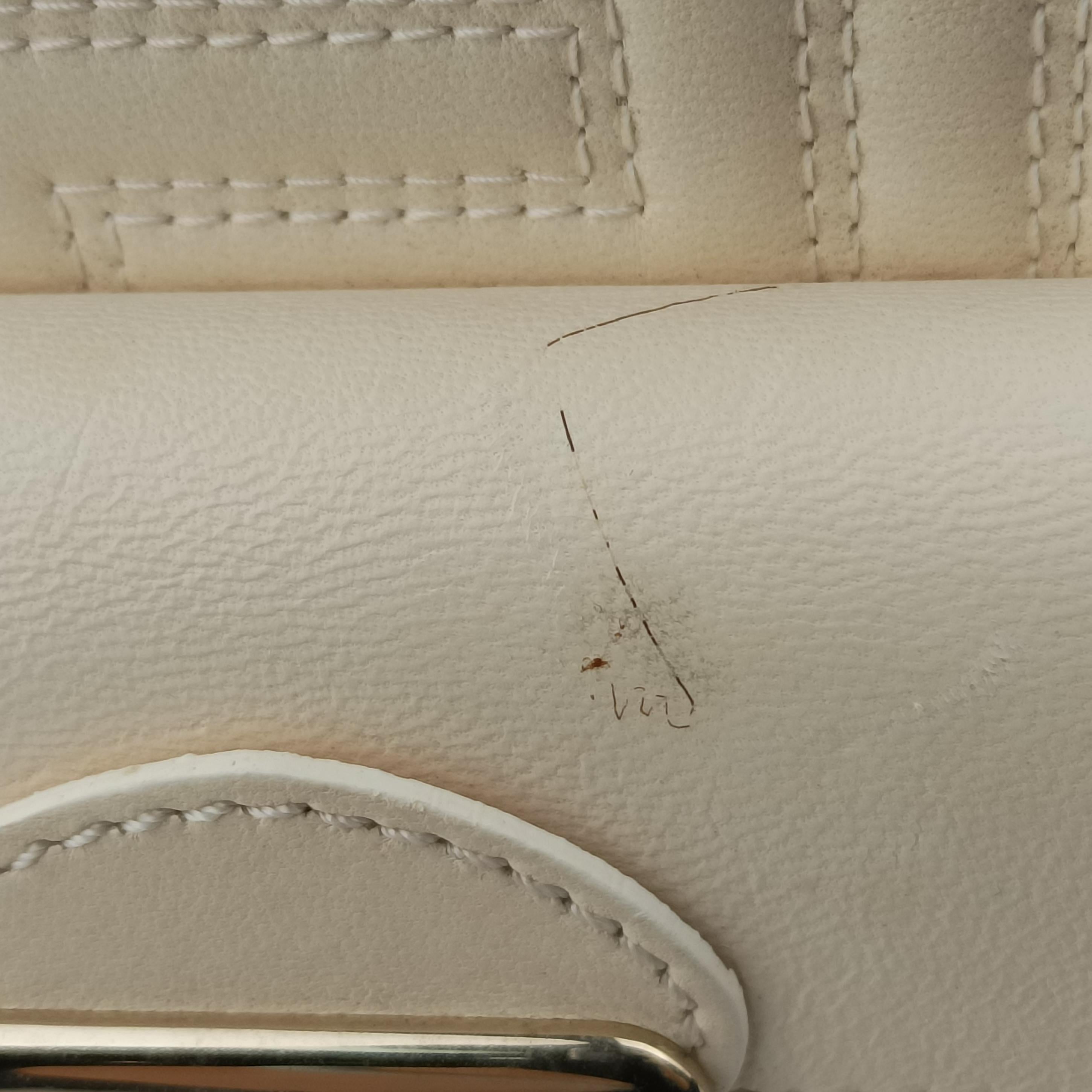 Secondhand VERSACE Couture Snap White leather  handbag | stylenewstar