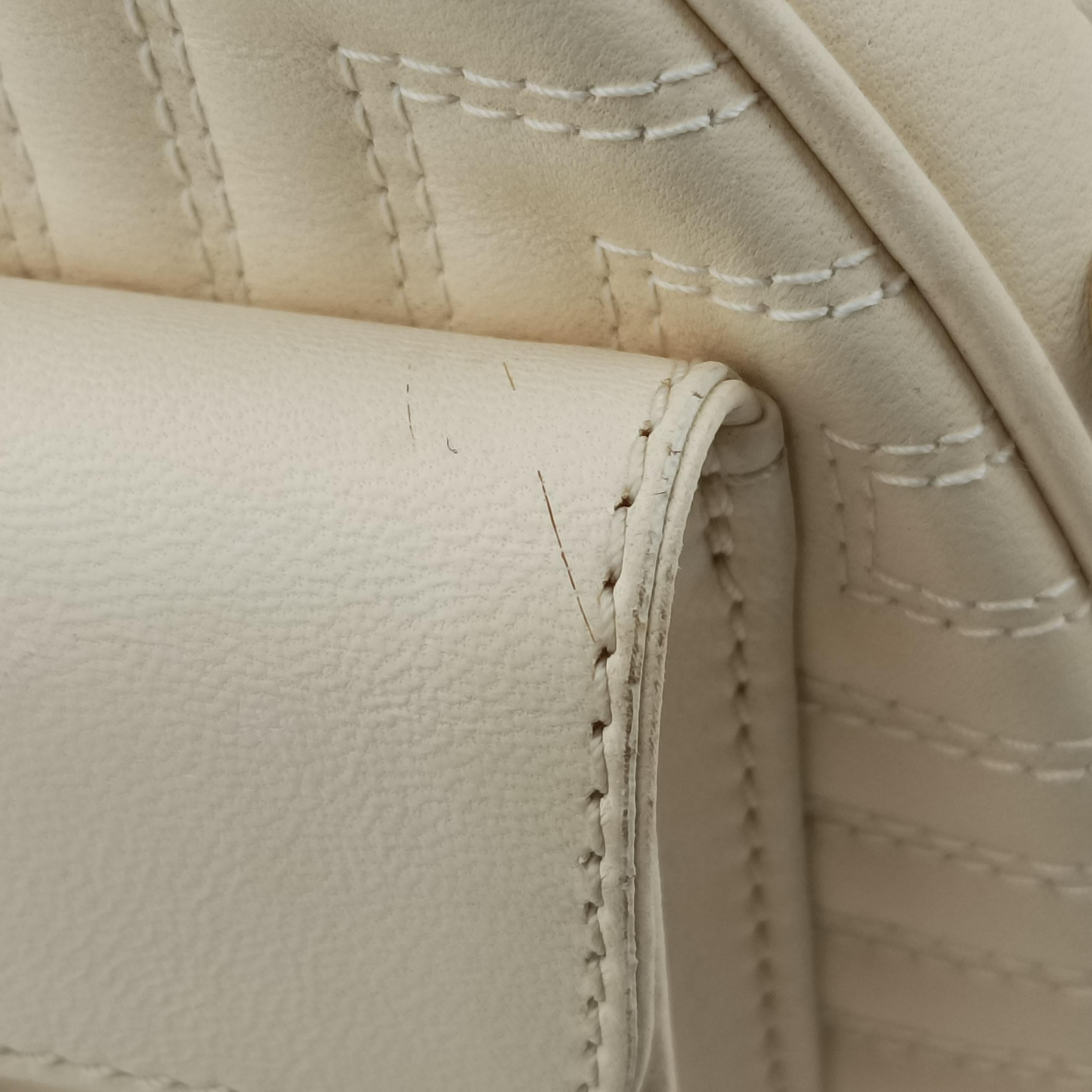 Secondhand VERSACE Couture Snap White leather  handbag | stylenewstar