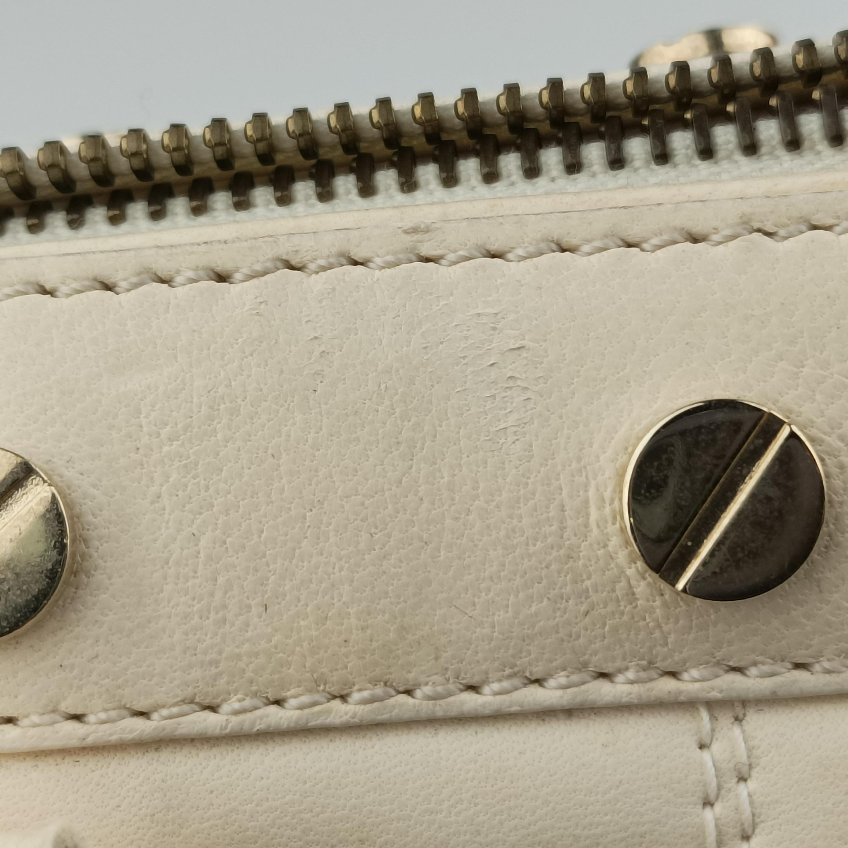 Secondhand VERSACE Couture Snap White leather  handbag | stylenewstar