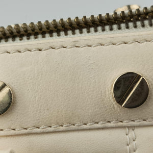 Secondhand VERSACE Couture Snap White leather  handbag | stylenewstar