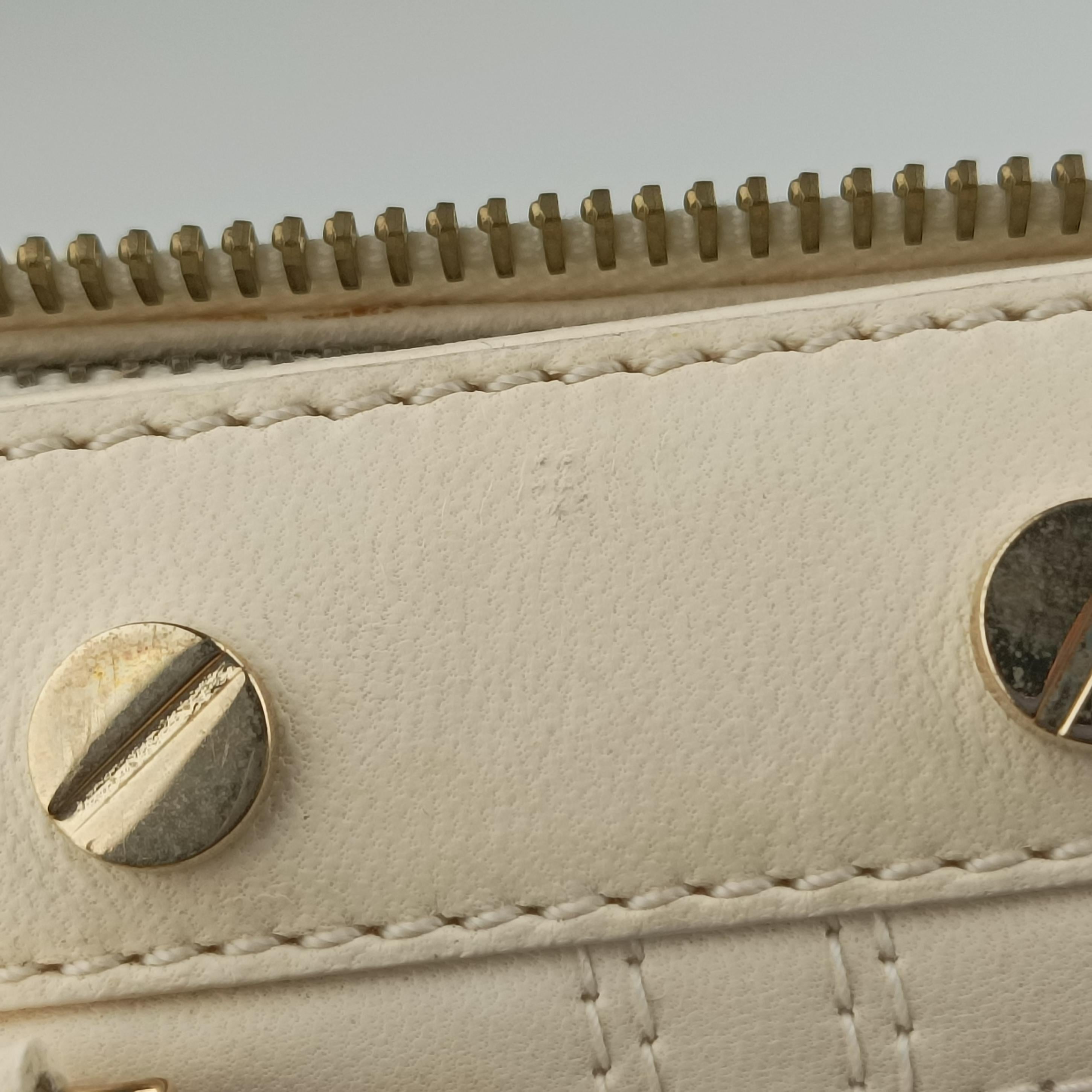 Secondhand VERSACE Couture Snap White leather  handbag | stylenewstar