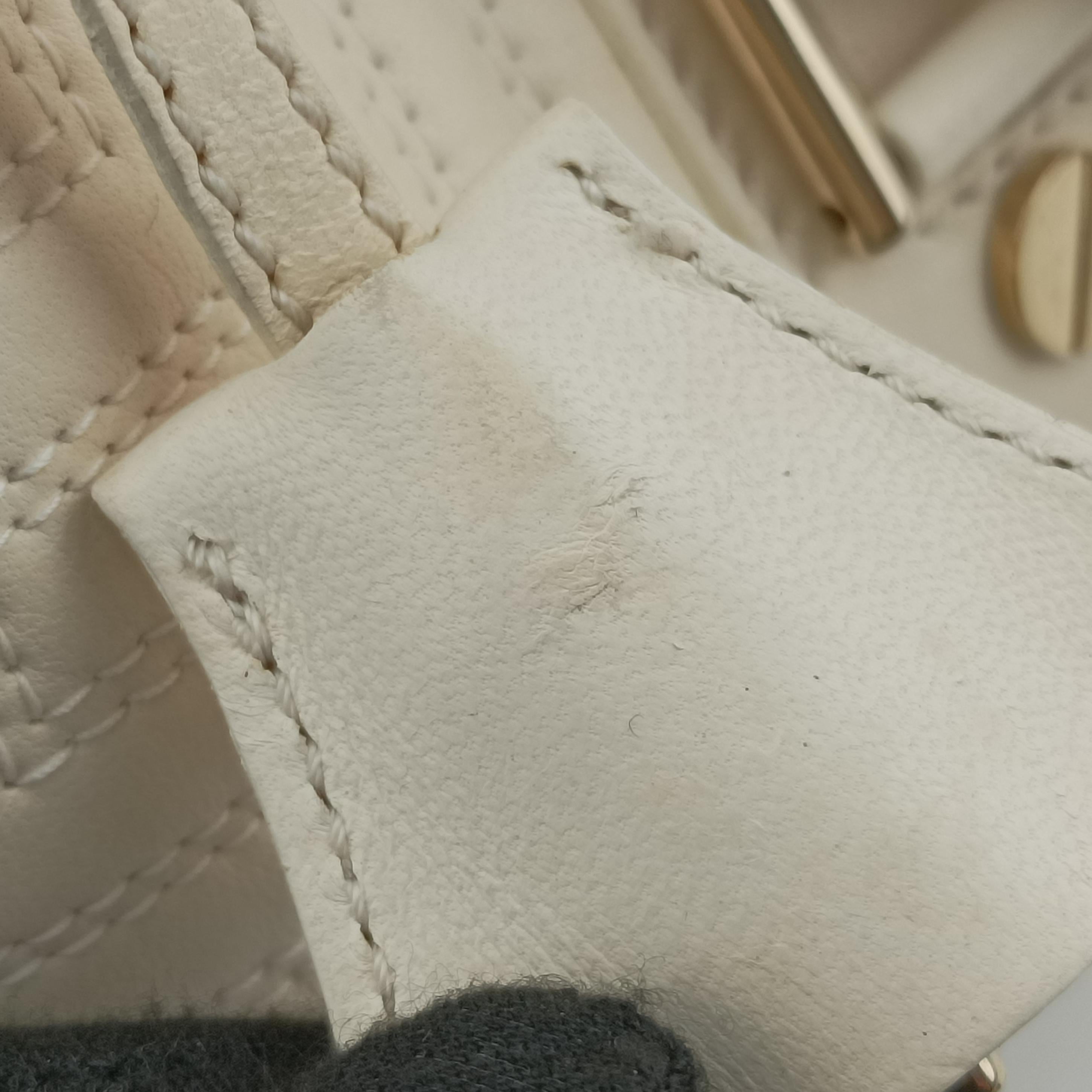 Secondhand VERSACE Couture Snap White leather  handbag | stylenewstar