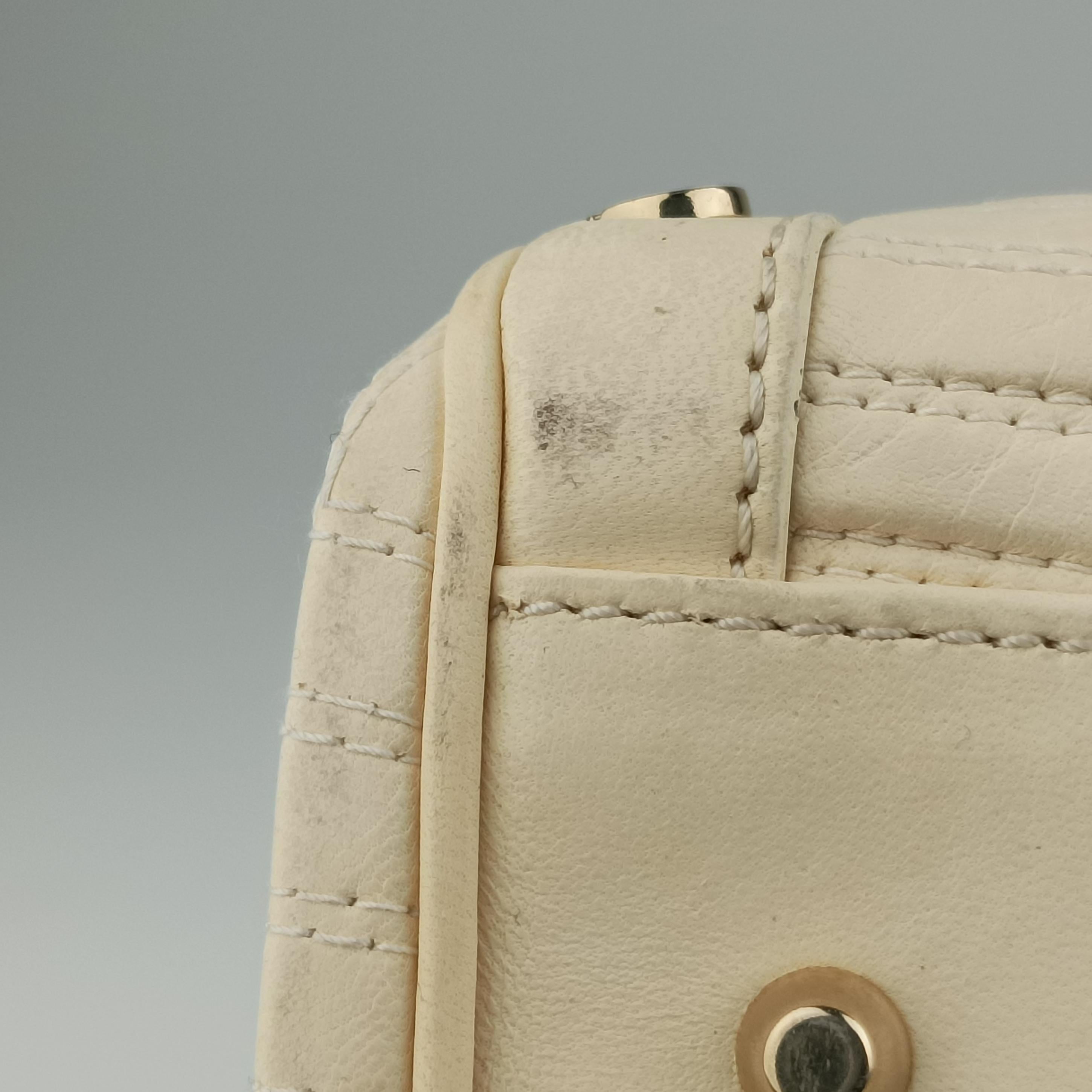 Secondhand VERSACE Couture Snap White leather  handbag | stylenewstar