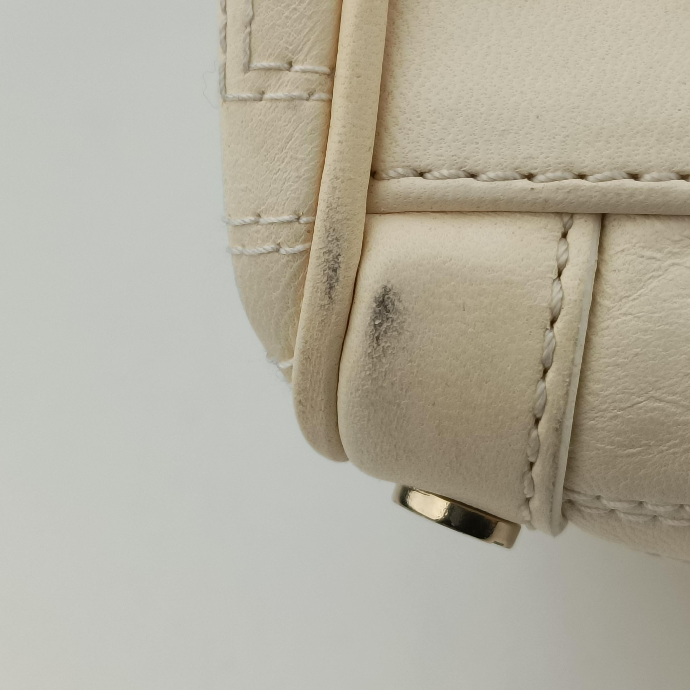 Secondhand VERSACE Couture Snap White leather  handbag | stylenewstar