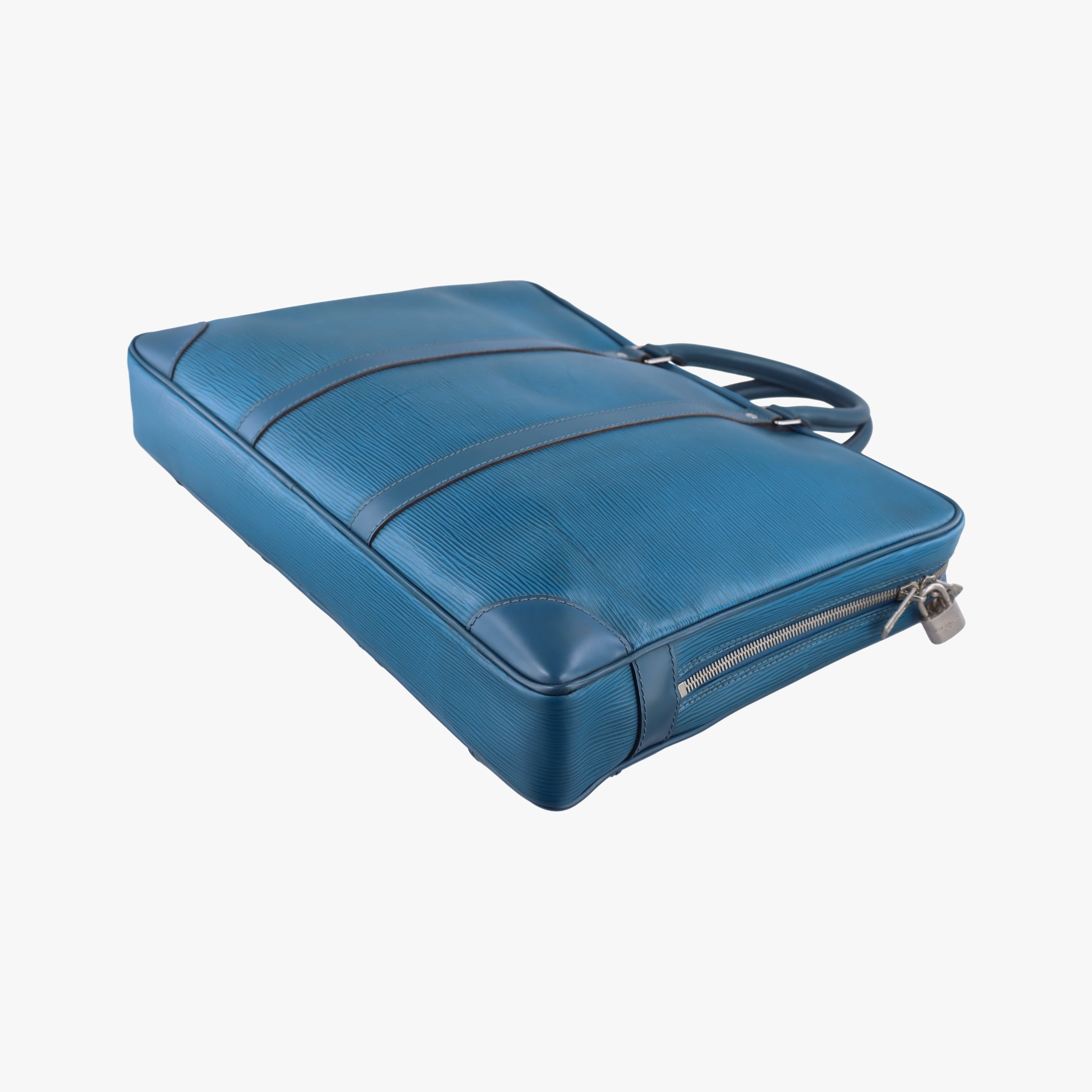 Secondhand Louis Vuitton PDV Briefcase blue Epi M41144 handbag | stylenewstar