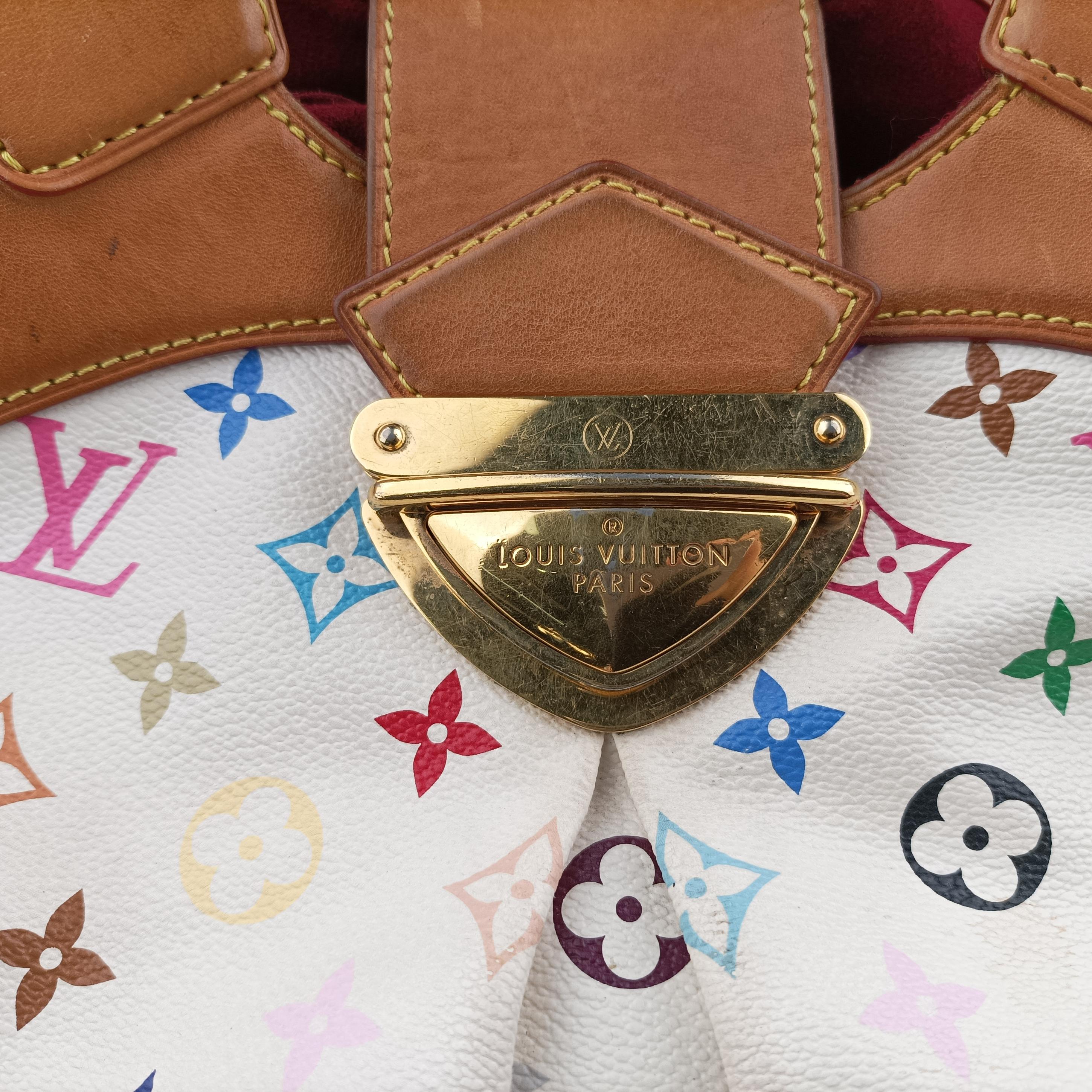 Pre-owned Louis Vuitton URSULA white Monogram Multicolor M40123 handbag | stylenewstar