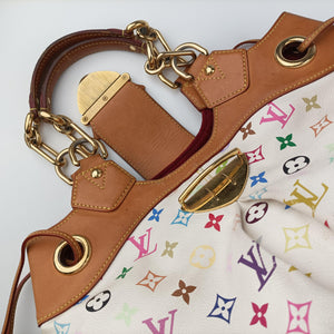 Pre-owned Louis Vuitton URSULA white Monogram Multicolor M40123 handbag | stylenewstar
