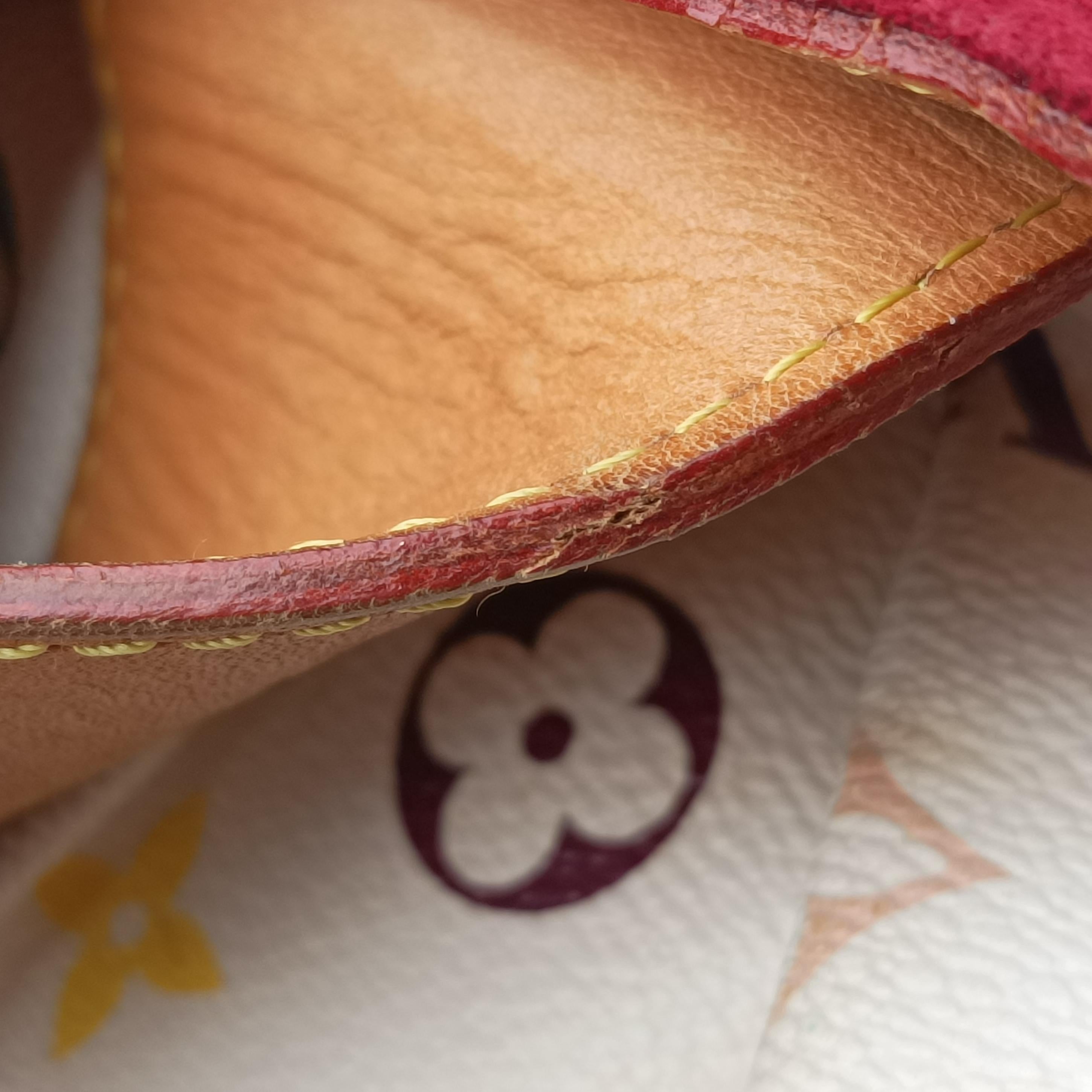 Pre-owned Louis Vuitton URSULA white Monogram Multicolor M40123 handbag | stylenewstar