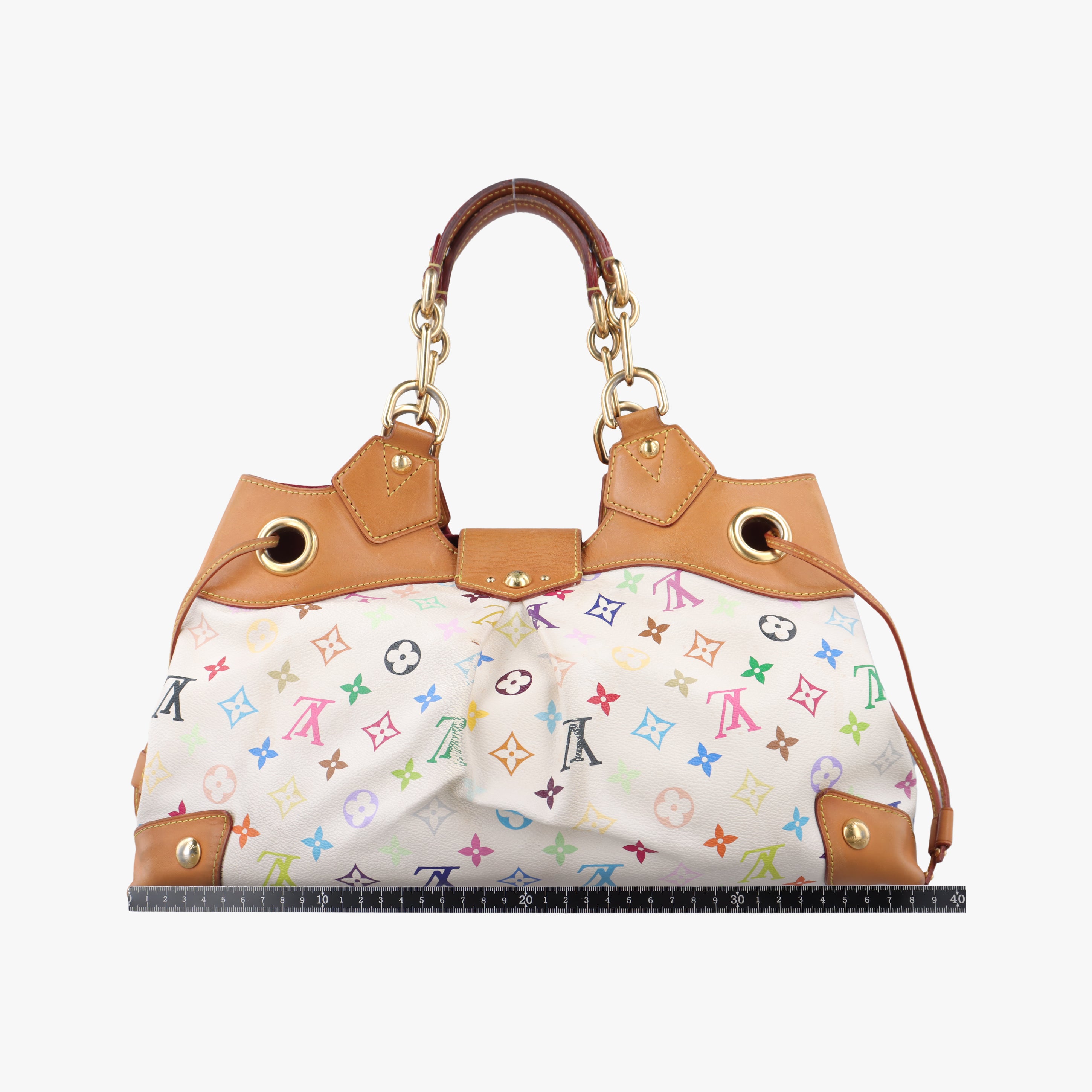 Pre-owned Louis Vuitton URSULA white Monogram Multicolor M40123 handbag | stylenewstar