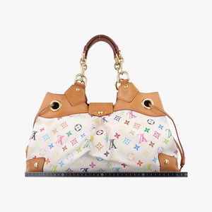 Pre-owned Louis Vuitton URSULA white Monogram Multicolor M40123 handbag | stylenewstar