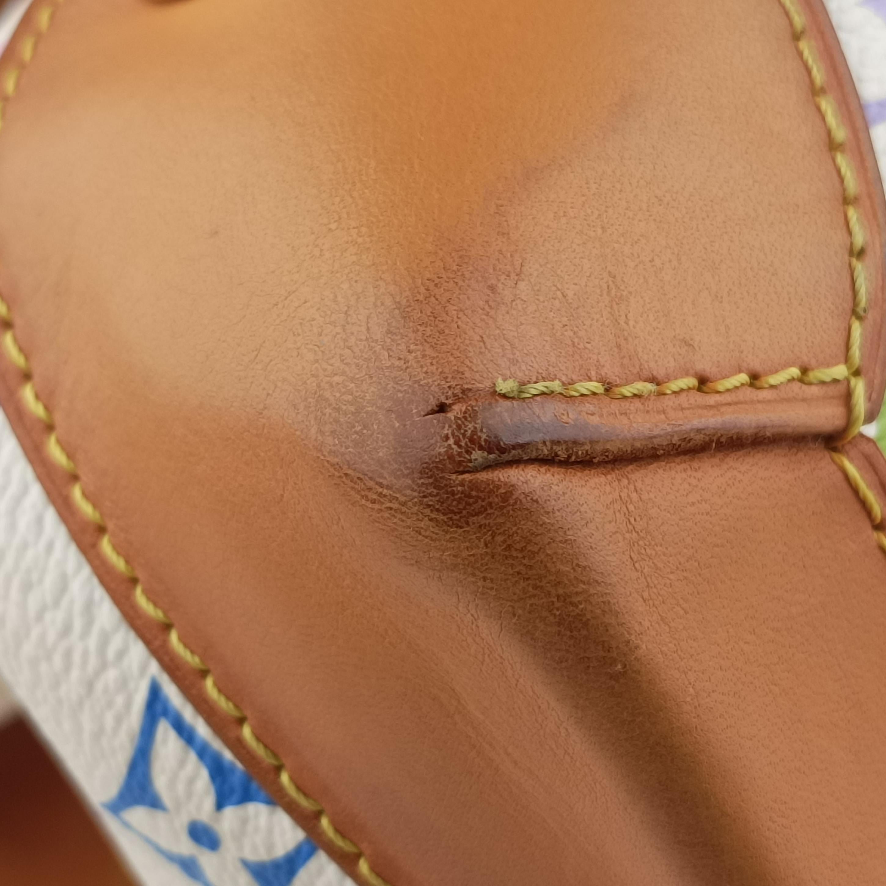 Pre-owned Louis Vuitton URSULA white Monogram Multicolor M40123 handbag | stylenewstar