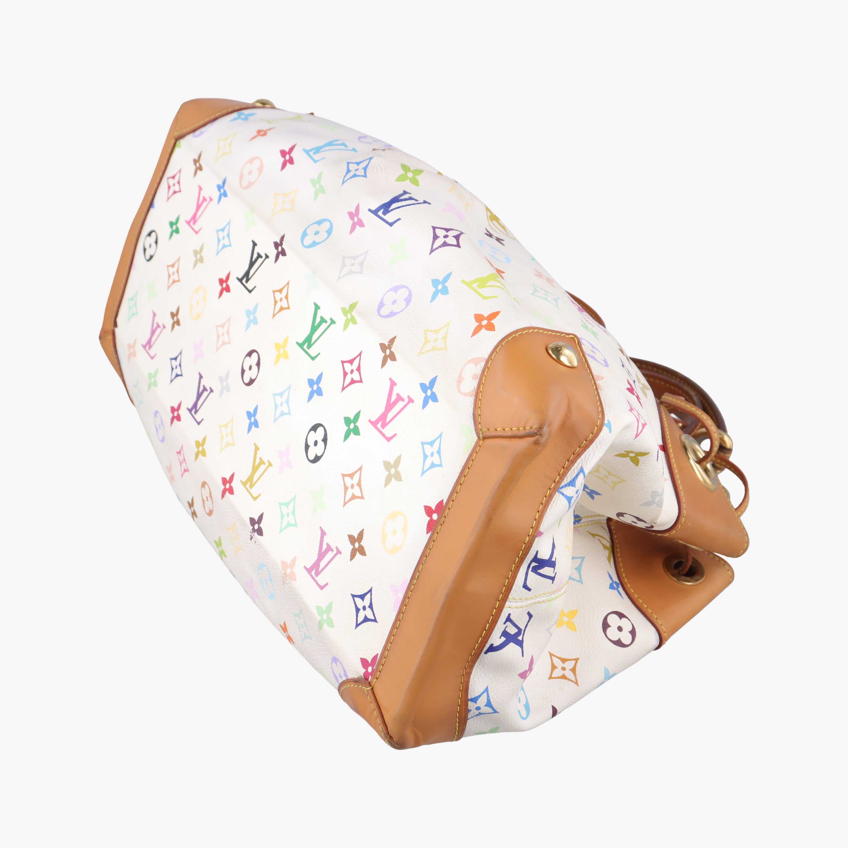 Pre-owned Louis Vuitton URSULA white Monogram Multicolor M40123 handbag | stylenewstar