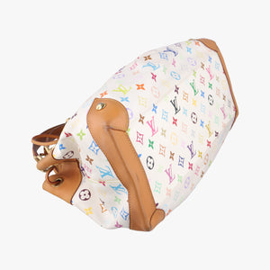 Pre-owned Louis Vuitton URSULA white Monogram Multicolor M40123 handbag | stylenewstar