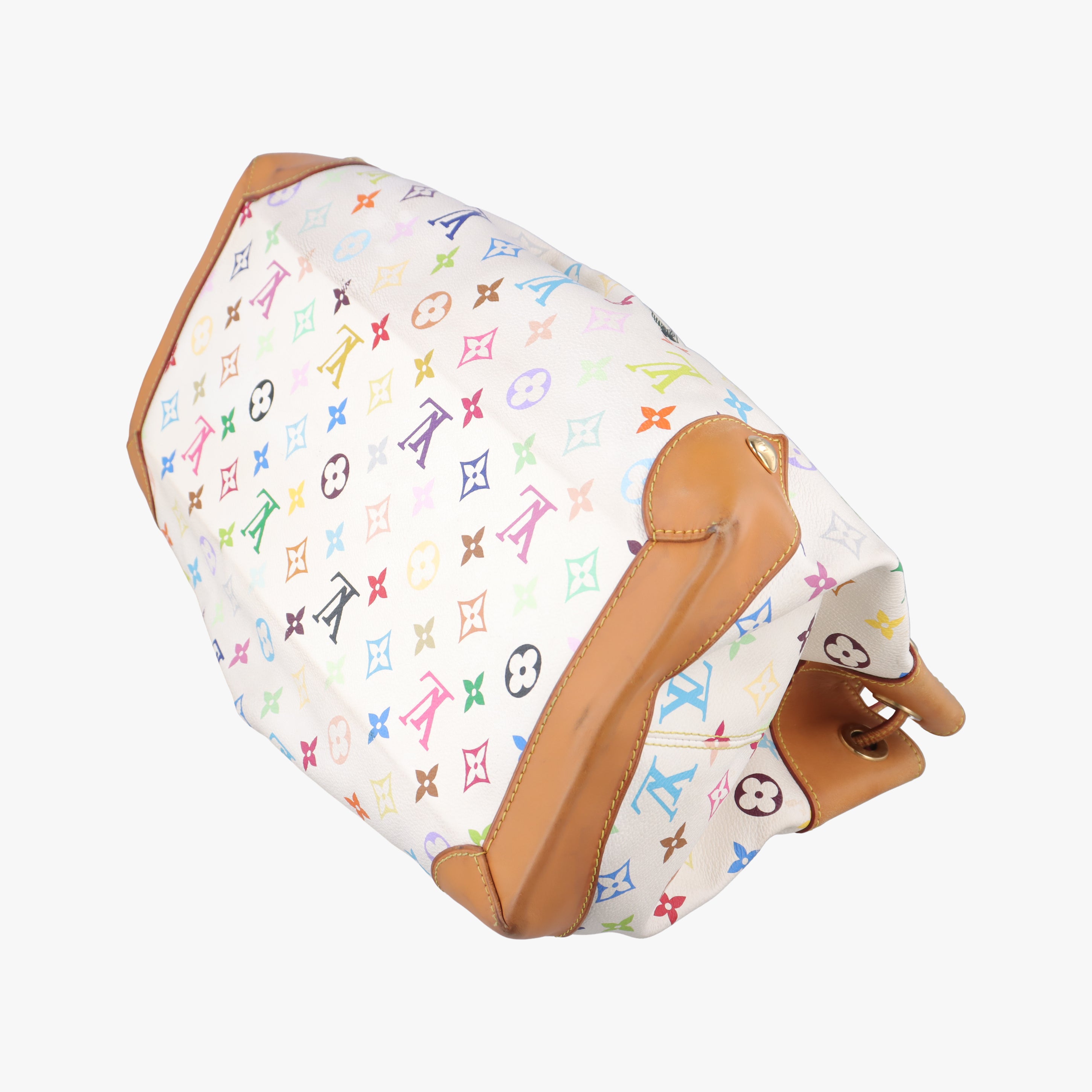 Pre-owned Louis Vuitton URSULA white Monogram Multicolor M40123 handbag | stylenewstar