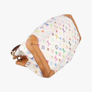 Pre-owned Louis Vuitton URSULA white Monogram Multicolor M40123 handbag | stylenewstar