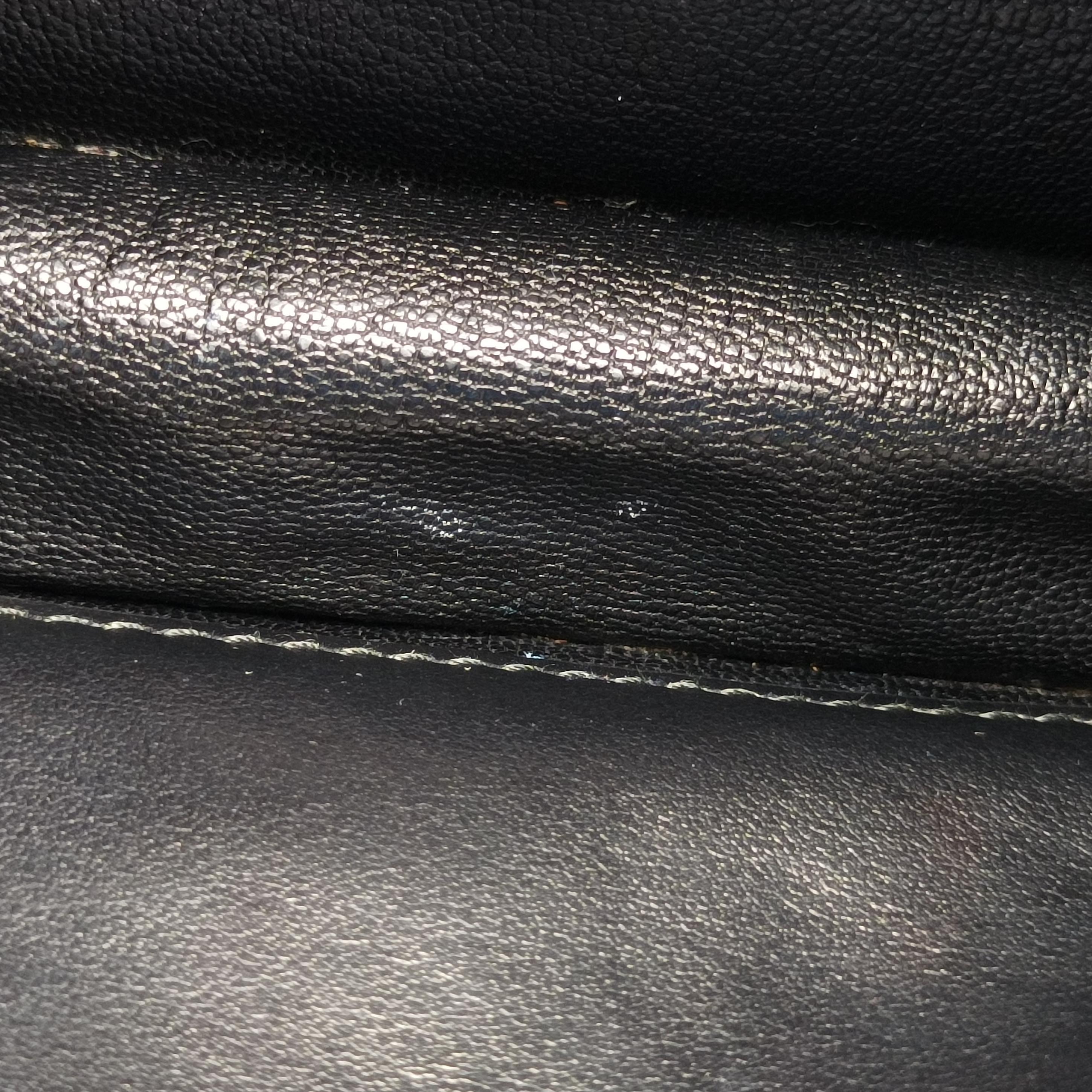 Pre-owned Prada Cahier Blue×Black Leather 1BD045 shoulderbag | stylenewstar