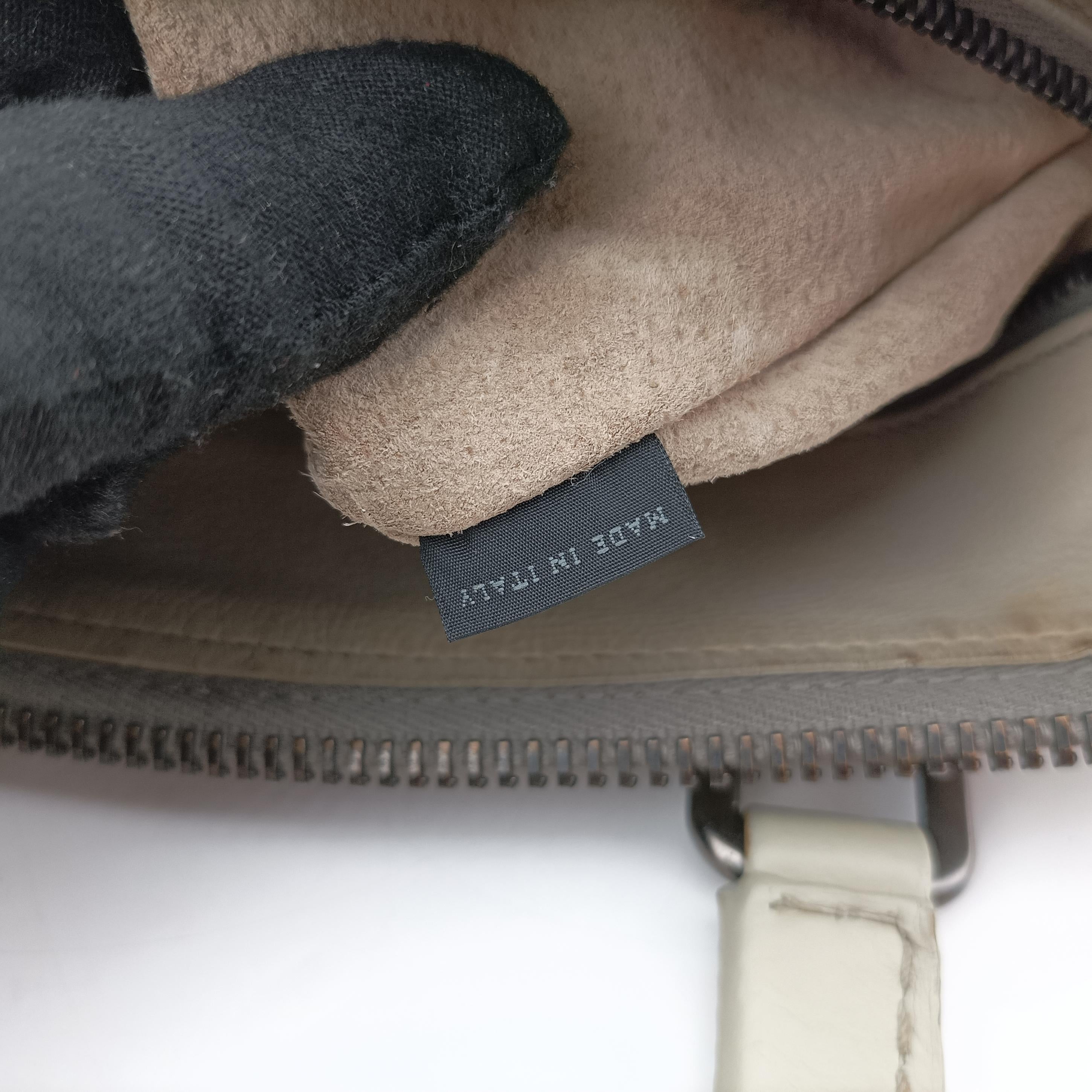 Pre-owned Prada 三角ロゴ Grey Nappa Leather  shoulderbag | stylenewstar