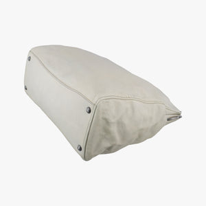 Pre-owned Prada 三角ロゴ Grey Nappa Leather  shoulderbag | stylenewstar