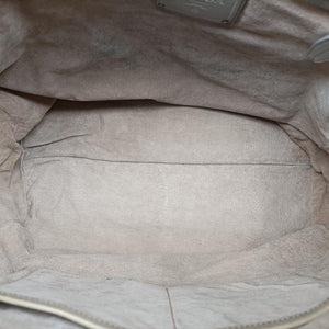 Pre-owned Prada 三角ロゴ Grey Nappa Leather  shoulderbag | stylenewstar