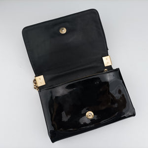 Pre-owned VERSACE La Medusa Black Patent×leather  shoulderbag | stylenewstar