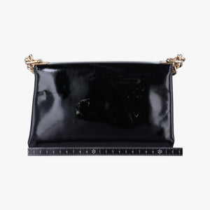 Pre-owned VERSACE La Medusa Black Patent×leather  shoulderbag | stylenewstar