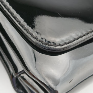 Pre-owned VERSACE La Medusa Black Patent×leather  shoulderbag | stylenewstar