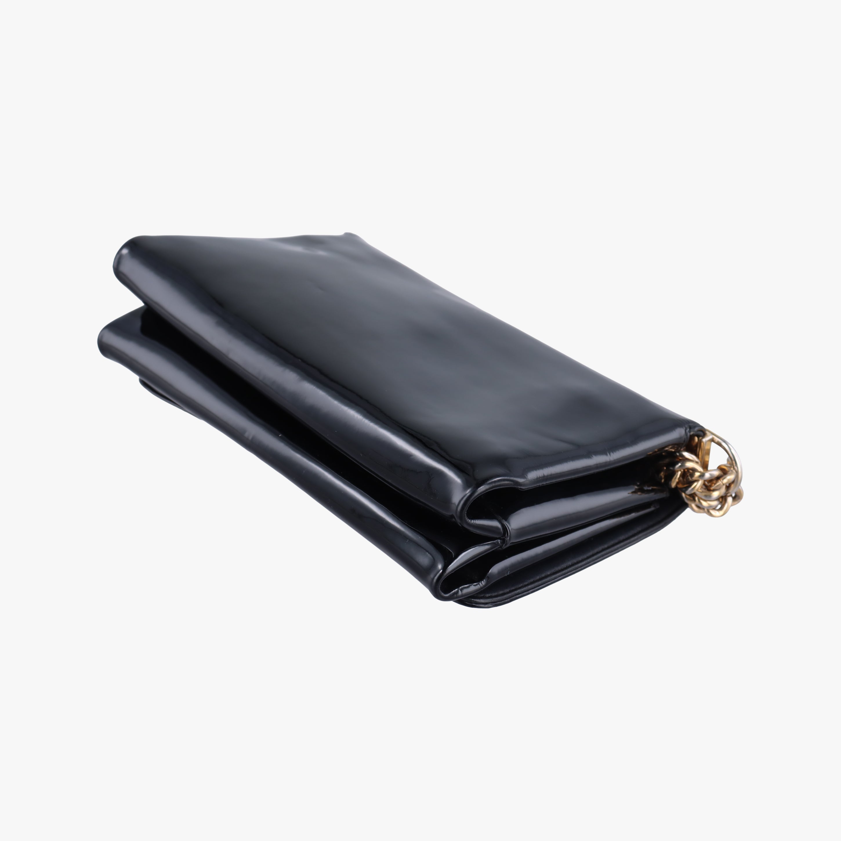 Pre-owned VERSACE La Medusa Black Patent×leather  shoulderbag | stylenewstar