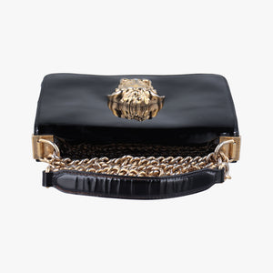 Pre-owned VERSACE La Medusa Black Patent×leather  shoulderbag | stylenewstar