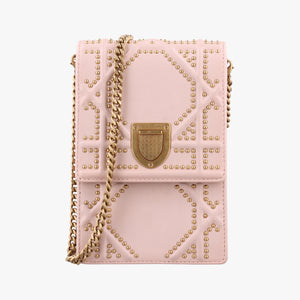 Pre-owned Christian Dior Diorama Pink Leather  shoulderbag | stylenewstar