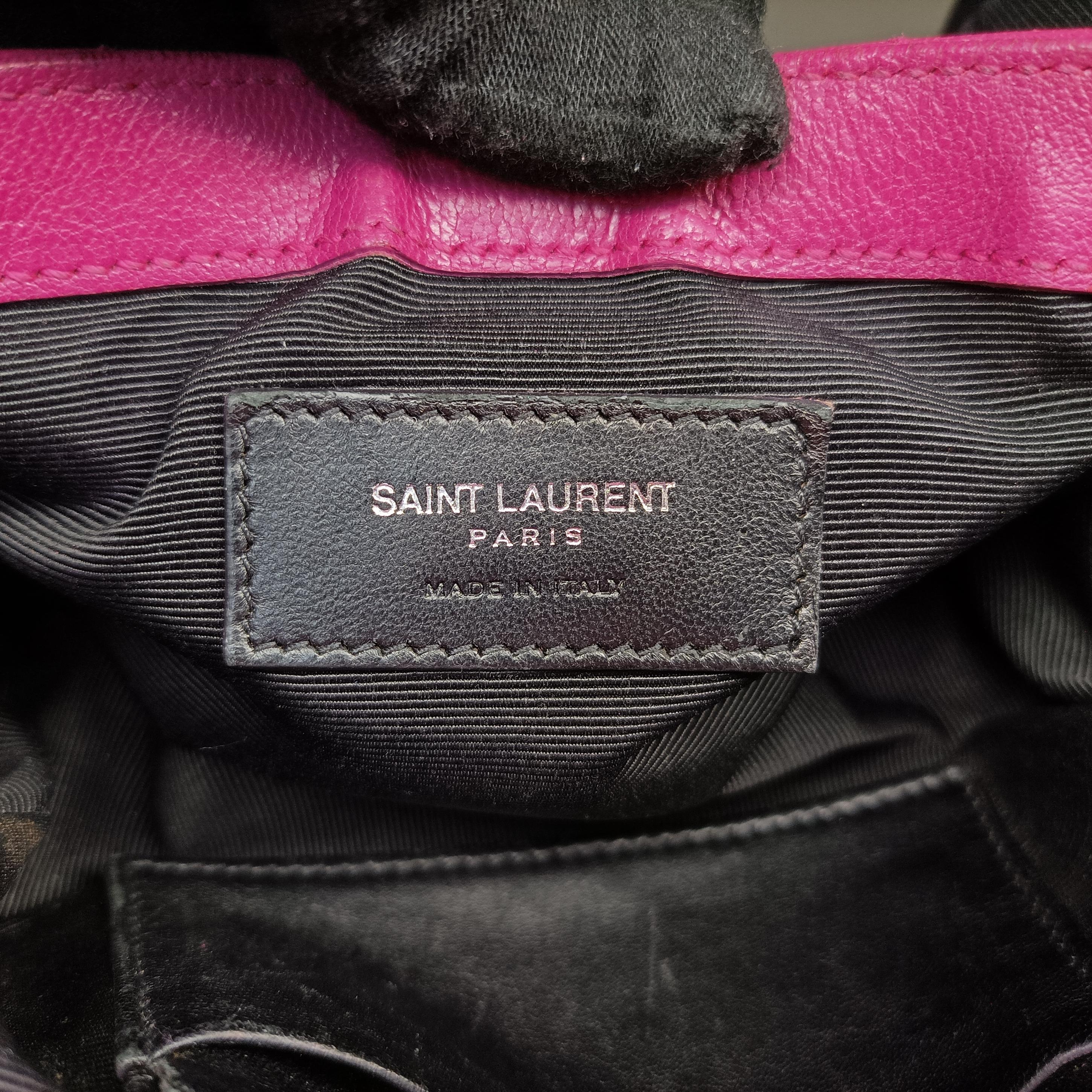 Pre-owned Yves Saint Laurent Baby Chai Rose Leather 399289 shoulderbag | stylenewstar