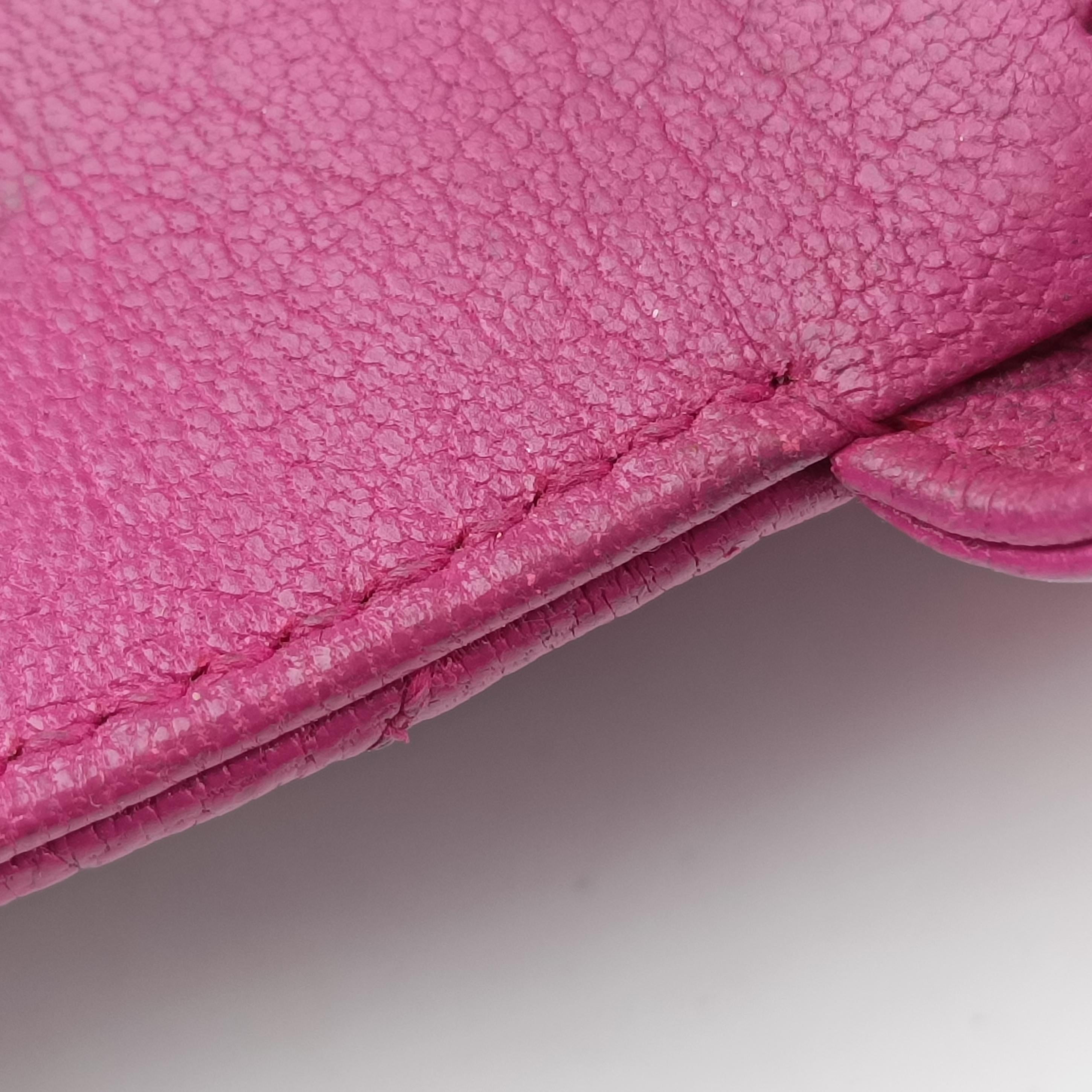 Pre-owned Yves Saint Laurent Baby Chai Rose Leather 399289 shoulderbag | stylenewstar