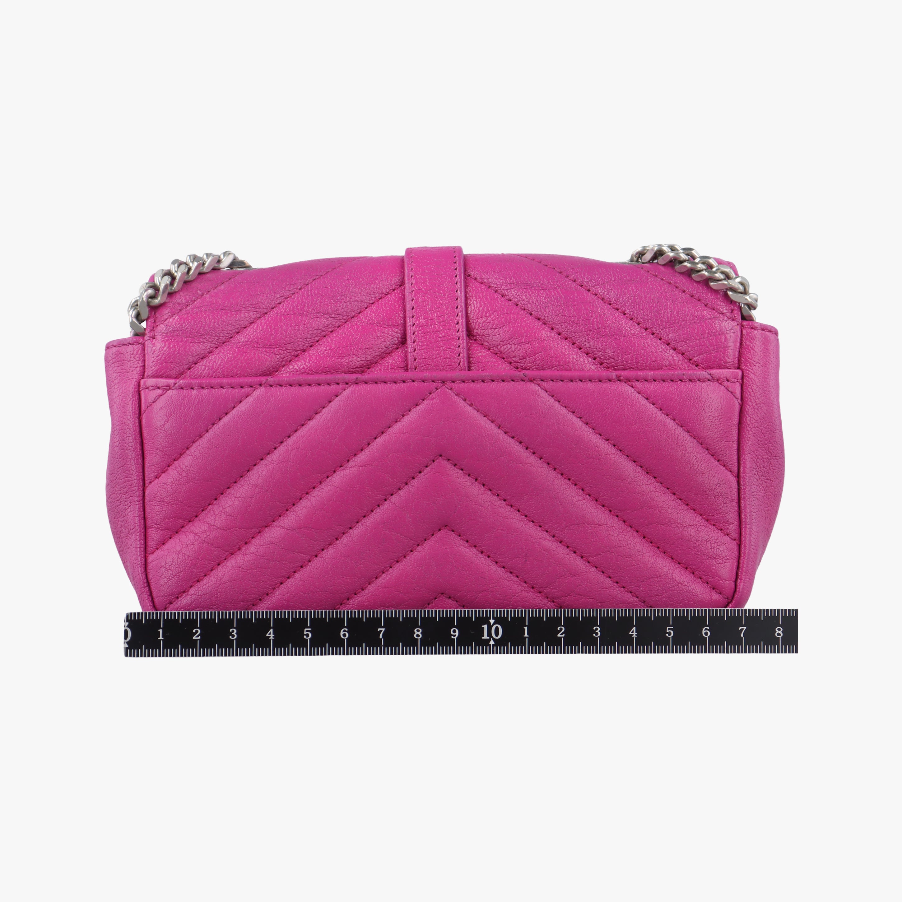 Pre-owned Yves Saint Laurent Baby Chai Rose Leather 399289 shoulderbag | stylenewstar