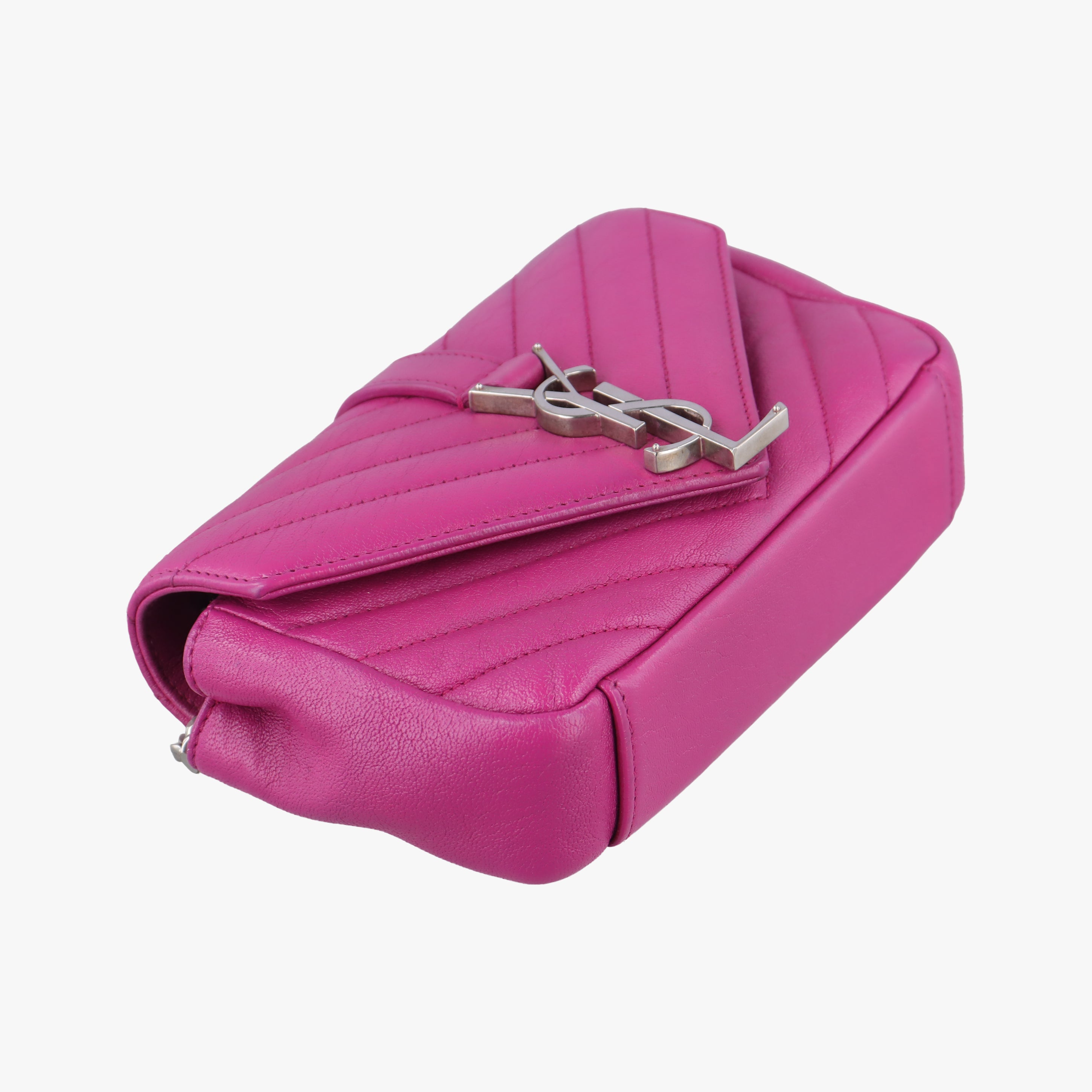 Pre-owned Yves Saint Laurent Baby Chai Rose Leather 399289 shoulderbag | stylenewstar