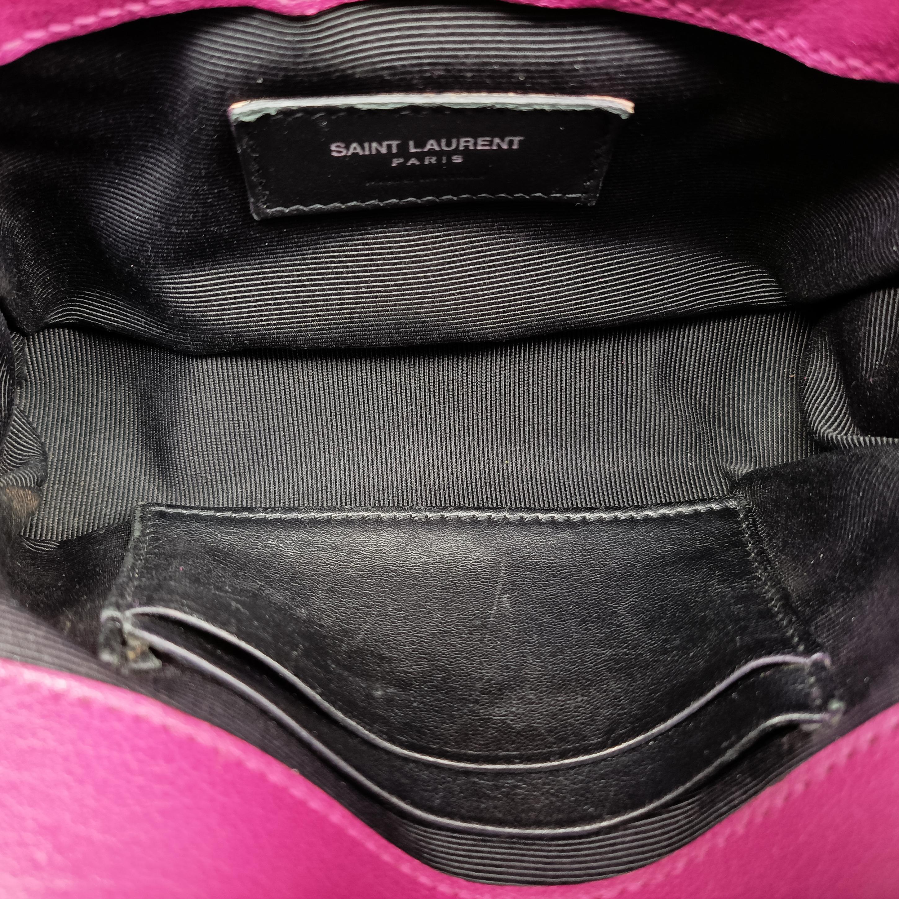 Pre-owned Yves Saint Laurent Baby Chai Rose Leather 399289 shoulderbag | stylenewstar