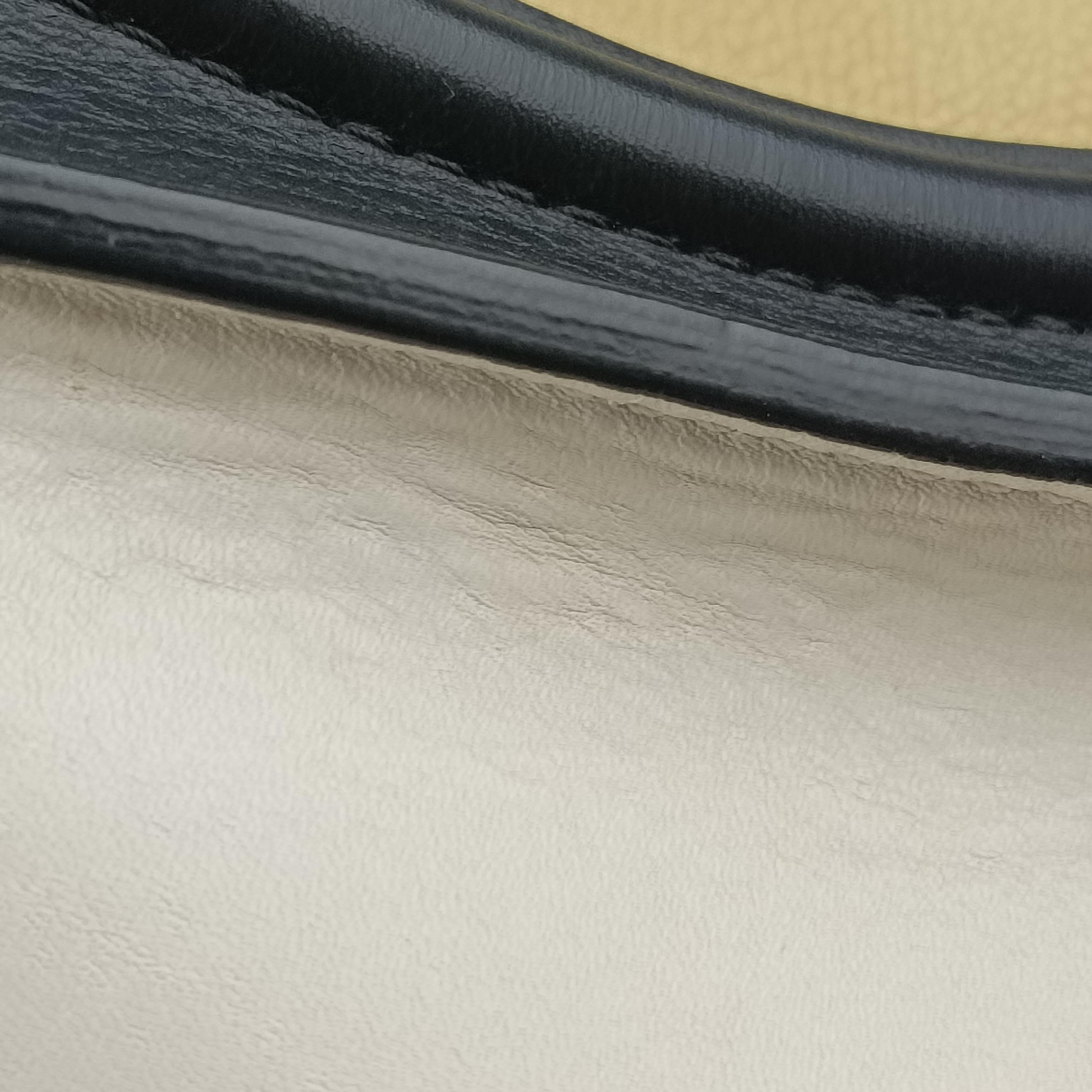 Pre-owned Celine Luggage Mini Shopper Black × White × Yellow Leather  handbag | stylenewstar