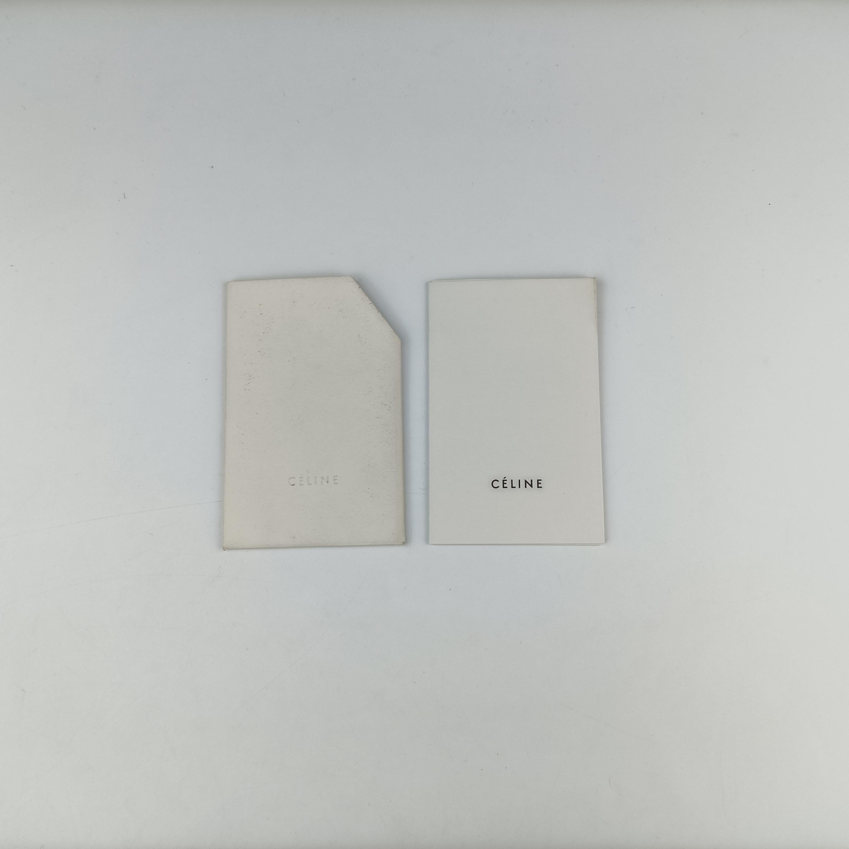 Pre-owned Celine Luggage Mini Shopper Black × White × Yellow Leather  handbag | stylenewstar