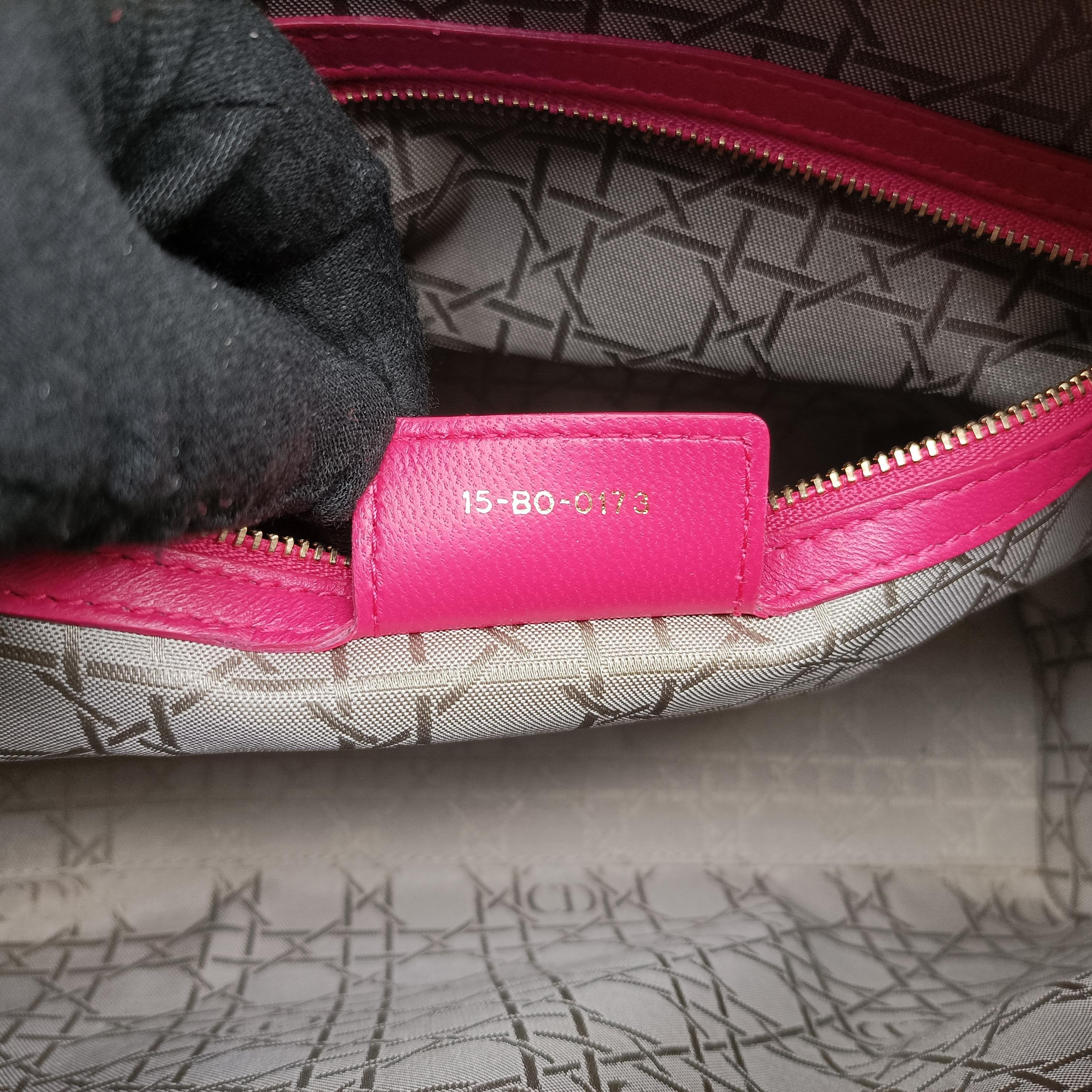 Pre-owned Christian Dior Lady Dior Rose lambskin  shoulderbag | stylenewstar