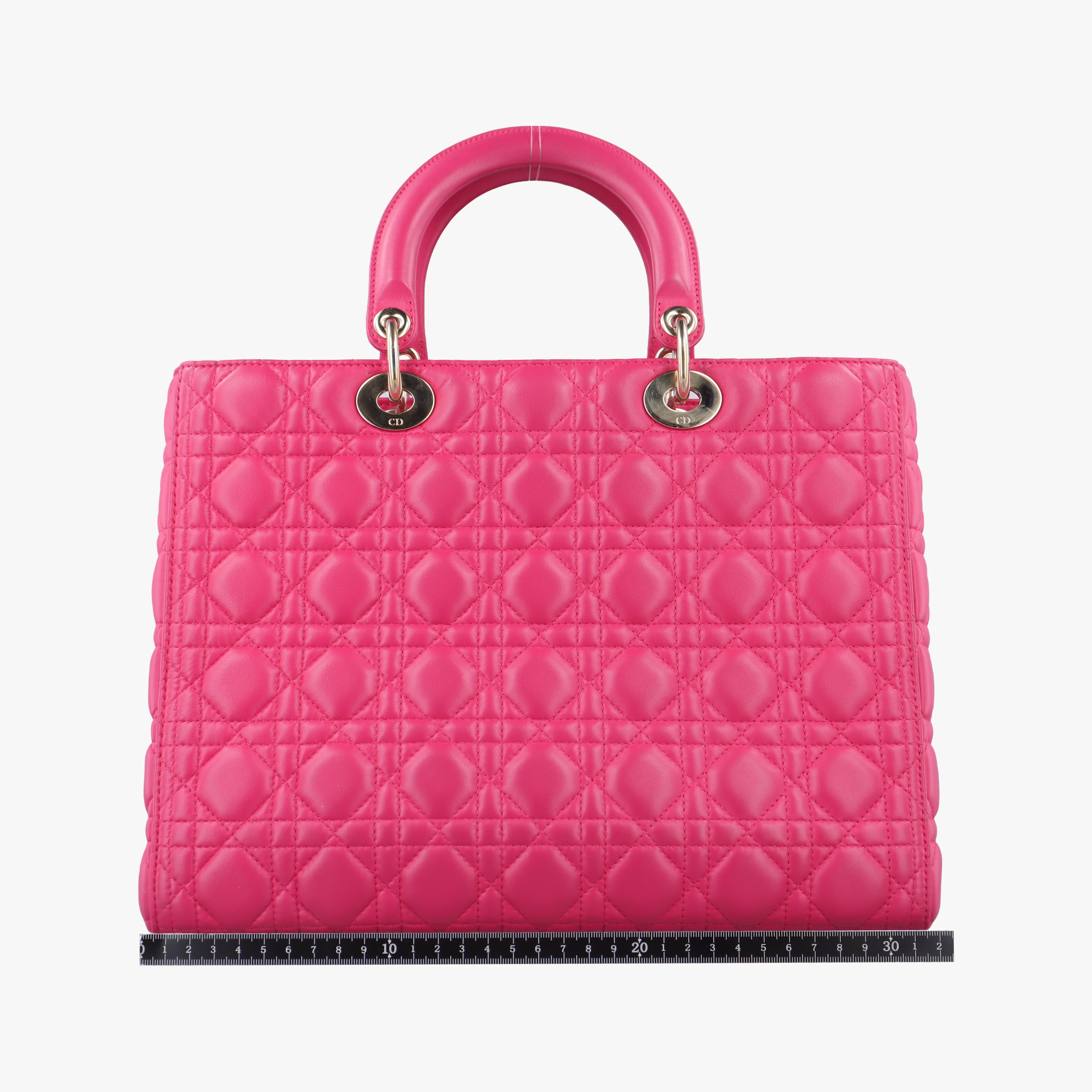 Pre-owned Christian Dior Lady Dior Rose lambskin  shoulderbag | stylenewstar