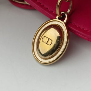 Pre-owned Christian Dior Lady Dior Rose lambskin  shoulderbag | stylenewstar