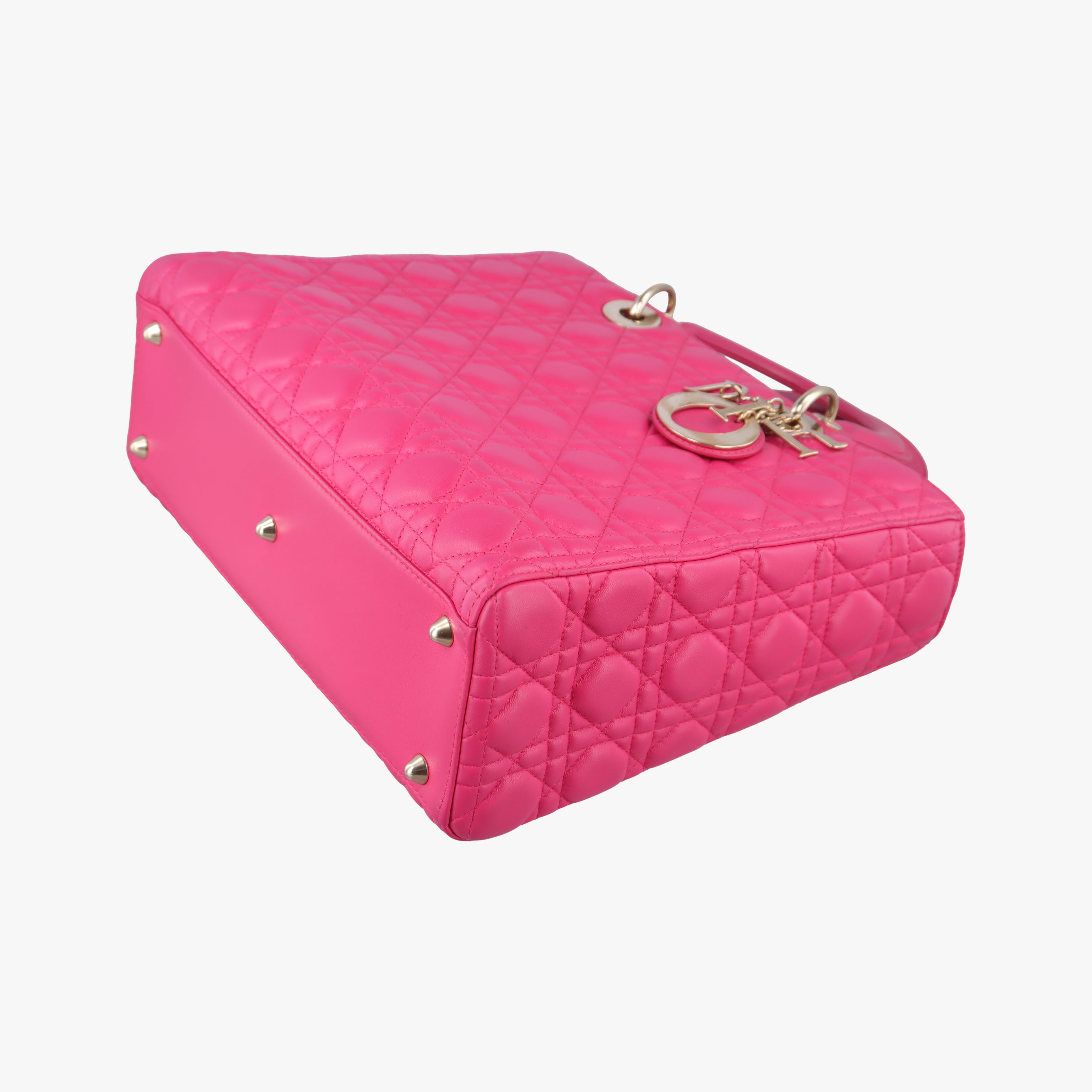 Pre-owned Christian Dior Lady Dior Rose lambskin  shoulderbag | stylenewstar