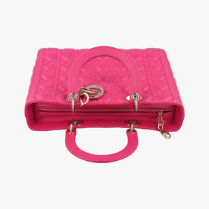 Pre-owned Christian Dior Lady Dior Rose lambskin  shoulderbag | stylenewstar