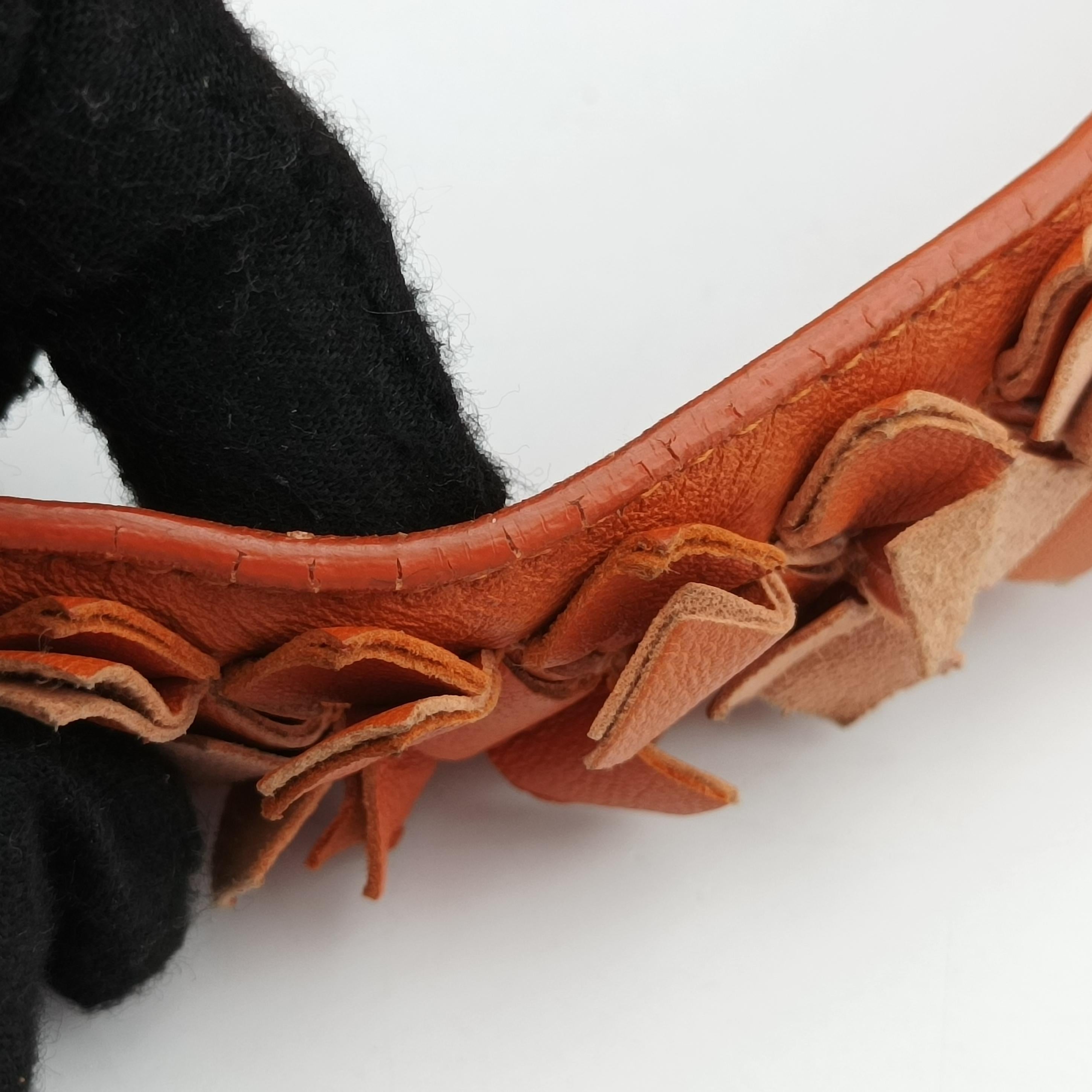 Pre-owned Bottega Veneta Intrecciato Hobo Orange lambskin  shoulderbag | stylenewstar