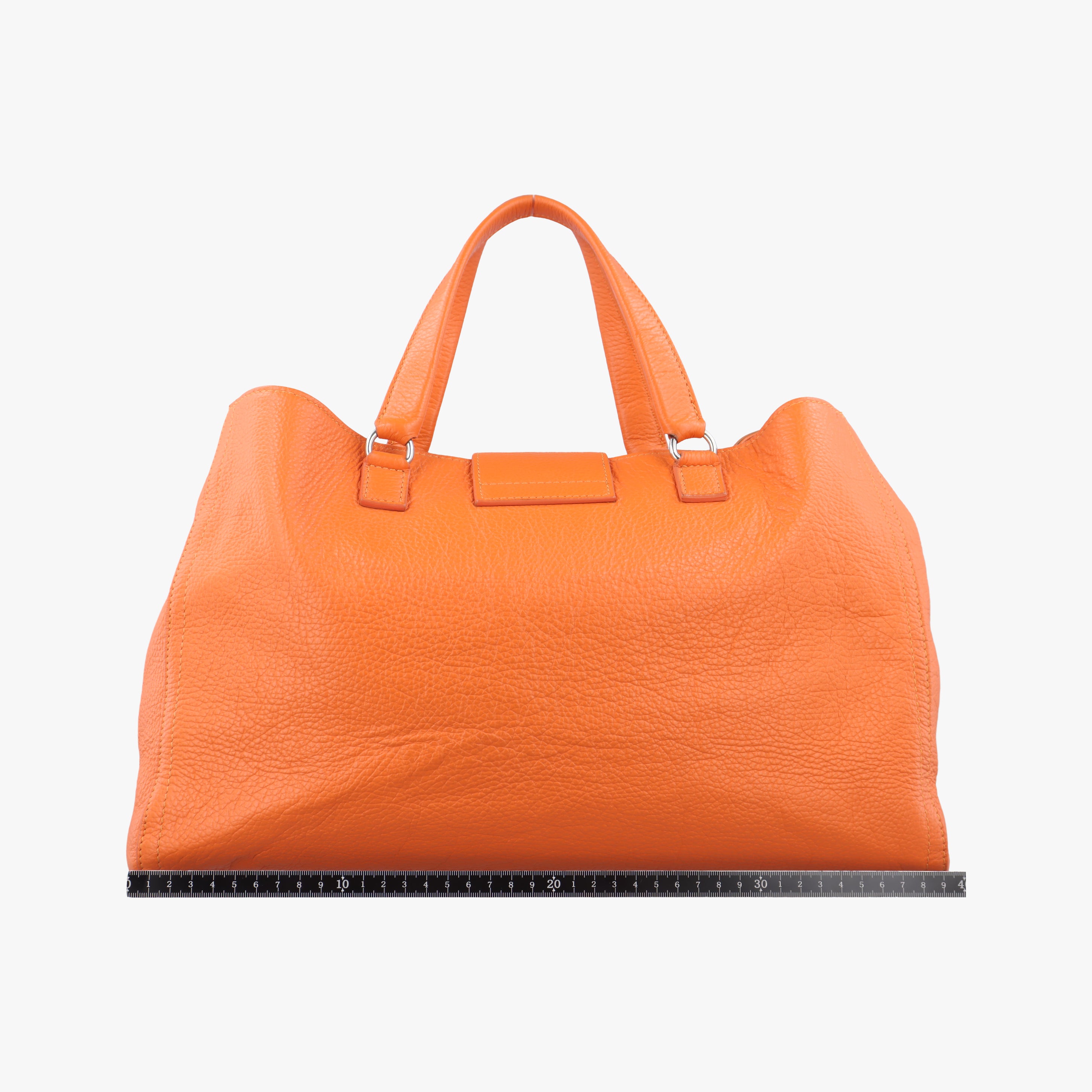 Pre-owned VERSACE Salvatore Ferragamo Orange leather  shoulderbag | stylenewstar