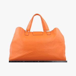 Pre-owned VERSACE Salvatore Ferragamo Orange leather  shoulderbag | stylenewstar