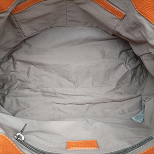 Pre-owned VERSACE Salvatore Ferragamo Orange leather  shoulderbag | stylenewstar