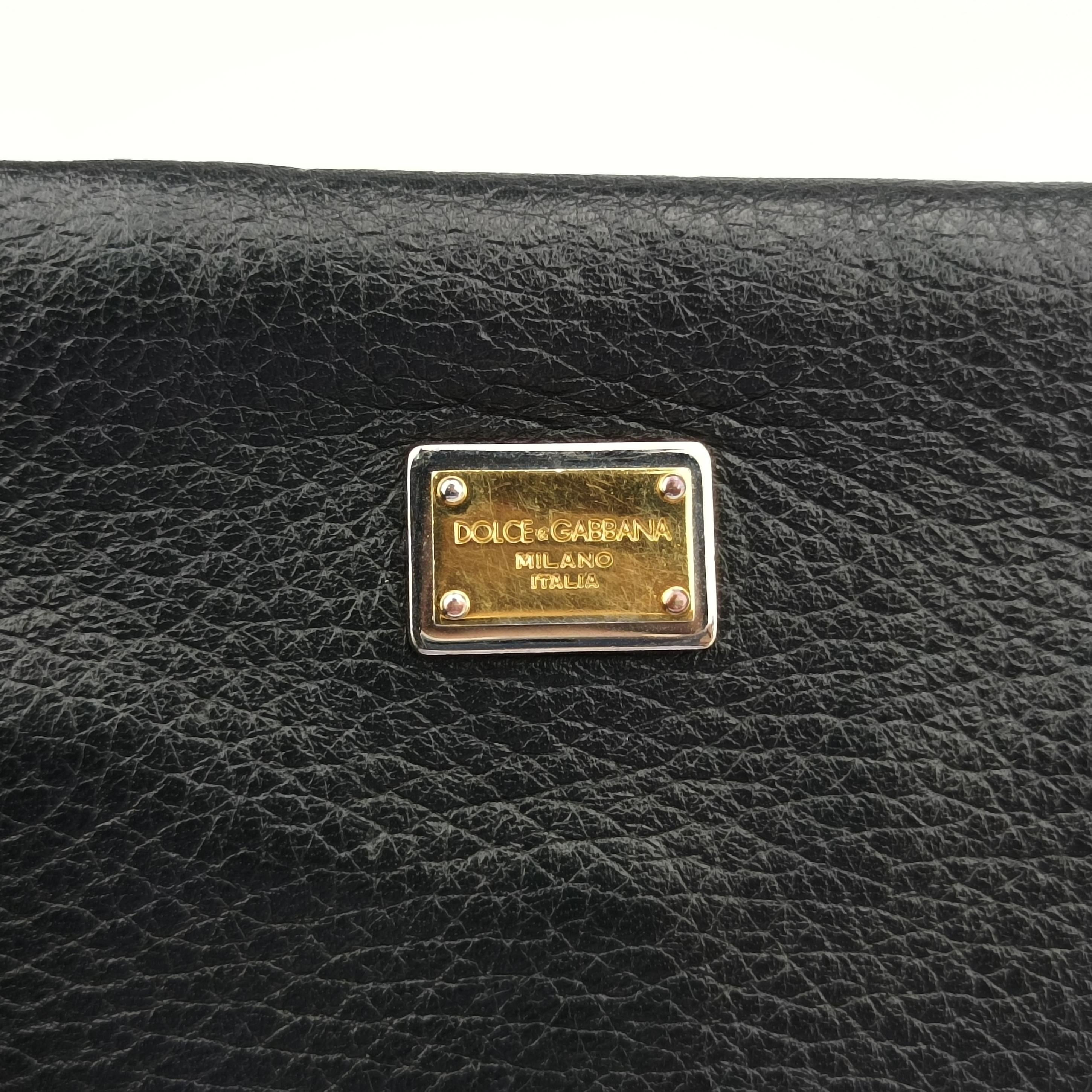 Pre-owned Dolce & Gabbana Bolsa Tiracolo Micol Marrom Black Leather  shoulderbag | stylenewstar