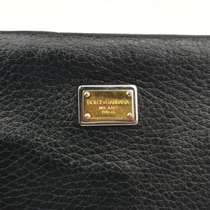 Pre-owned Dolce & Gabbana Bolsa Tiracolo Micol Marrom Black Leather  shoulderbag | stylenewstar