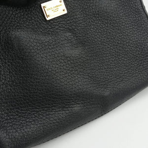 Pre-owned Dolce & Gabbana Bolsa Tiracolo Micol Marrom Black Leather  shoulderbag | stylenewstar
