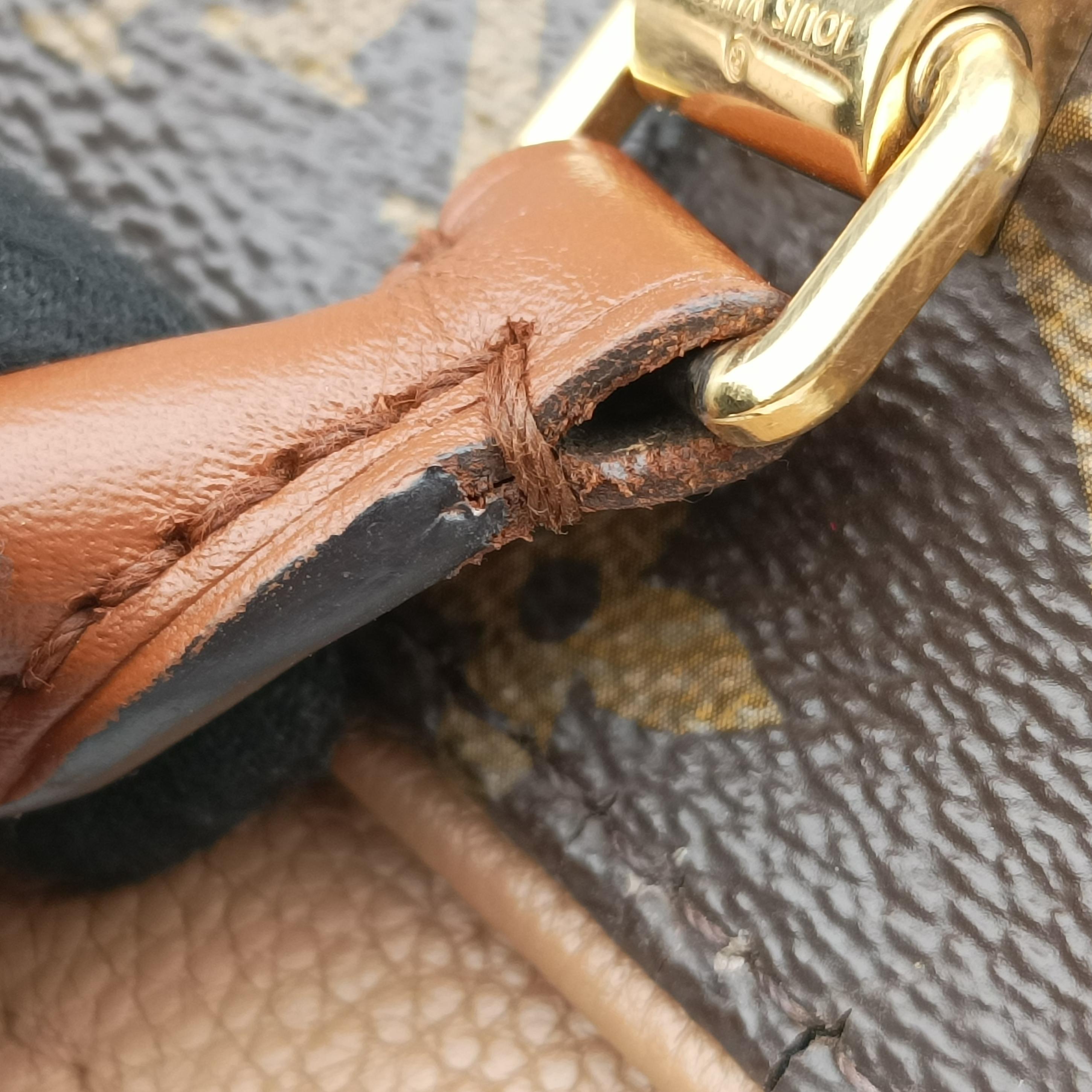 Pre-owned Louis Vuitton PALLAS MARRON×HAVANE Monogram Canvas M40907 shoulderbag | stylenewstar