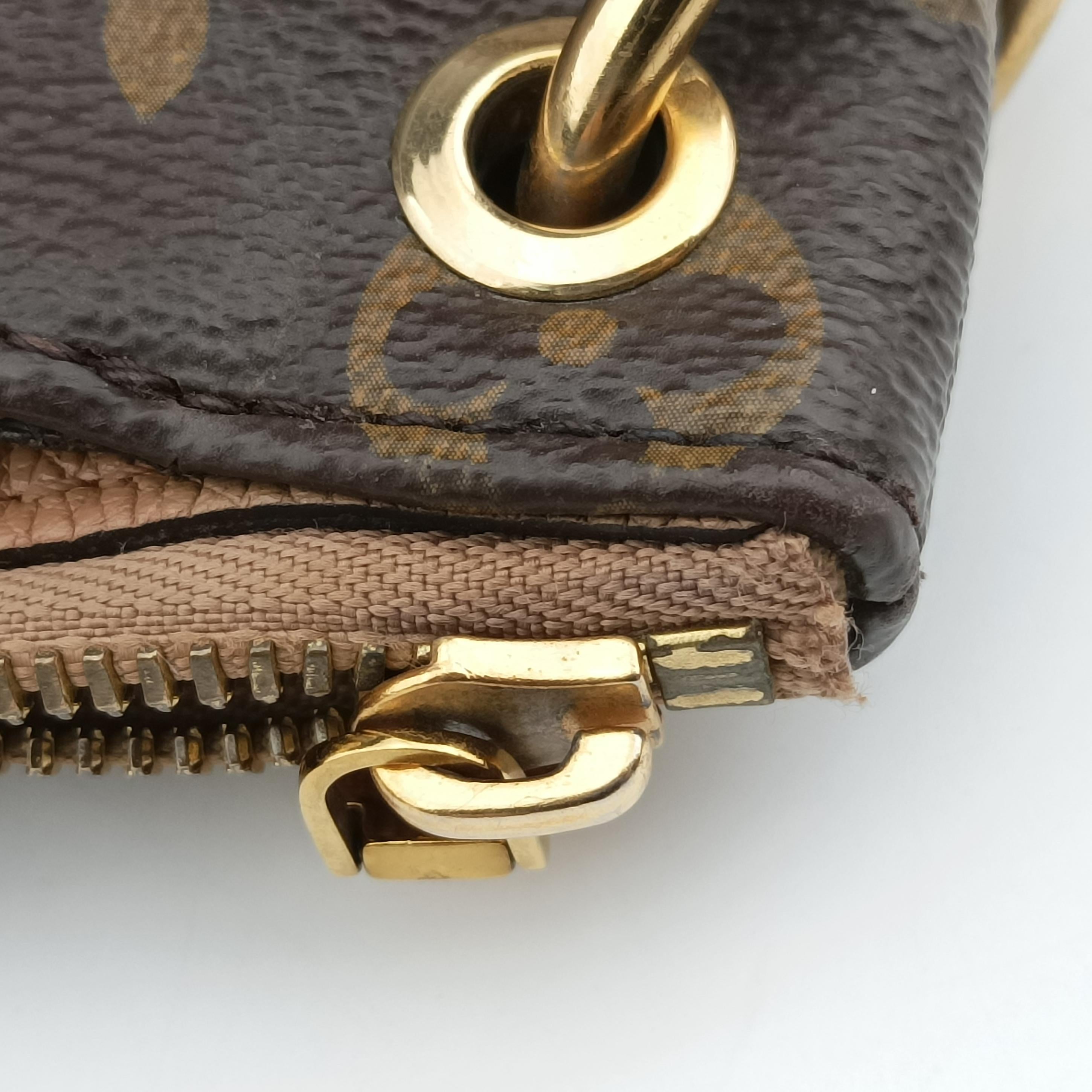Pre-owned Louis Vuitton PALLAS MARRON×HAVANE Monogram Canvas M40907 shoulderbag | stylenewstar